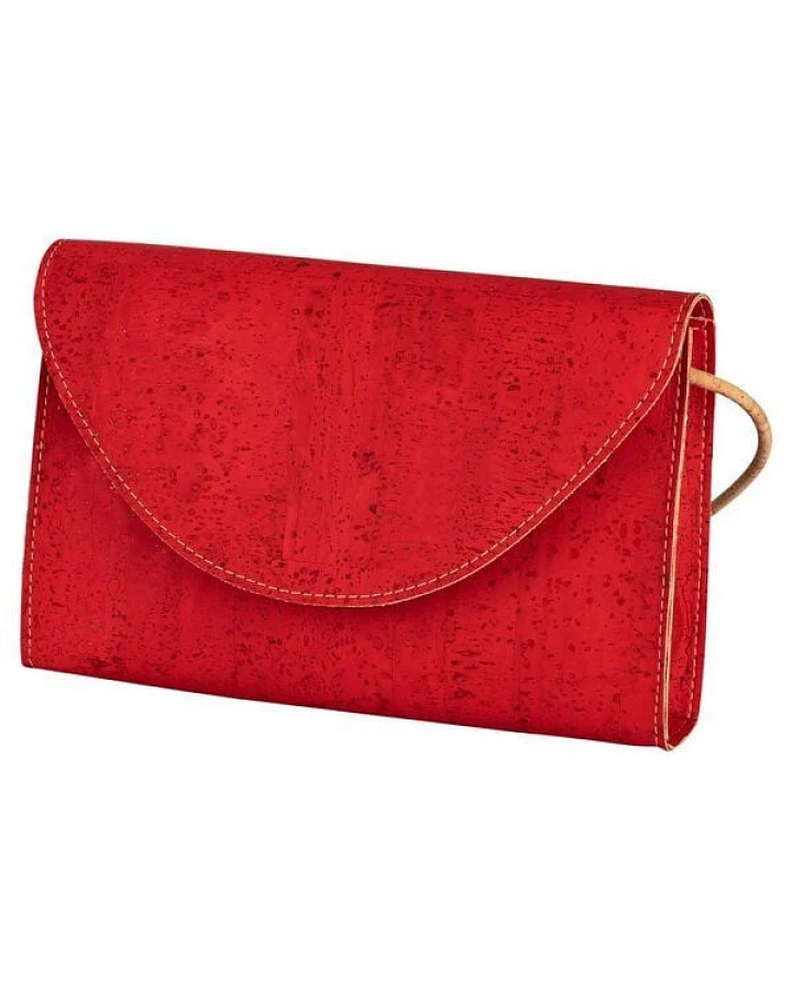 Kork-Deko Kleine rote Kork-Clutch – vegan, leicht & nachhaltig handgefertigt