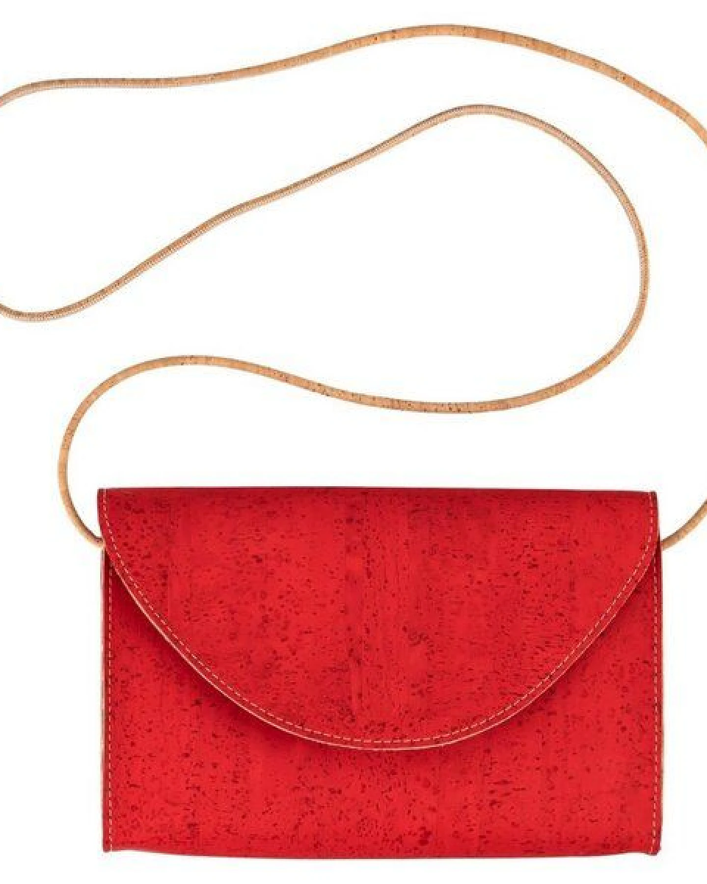 Kork-Deko Kleine rote Kork-Clutch – vegan, leicht & nachhaltig handgefertigt – Ansicht 2