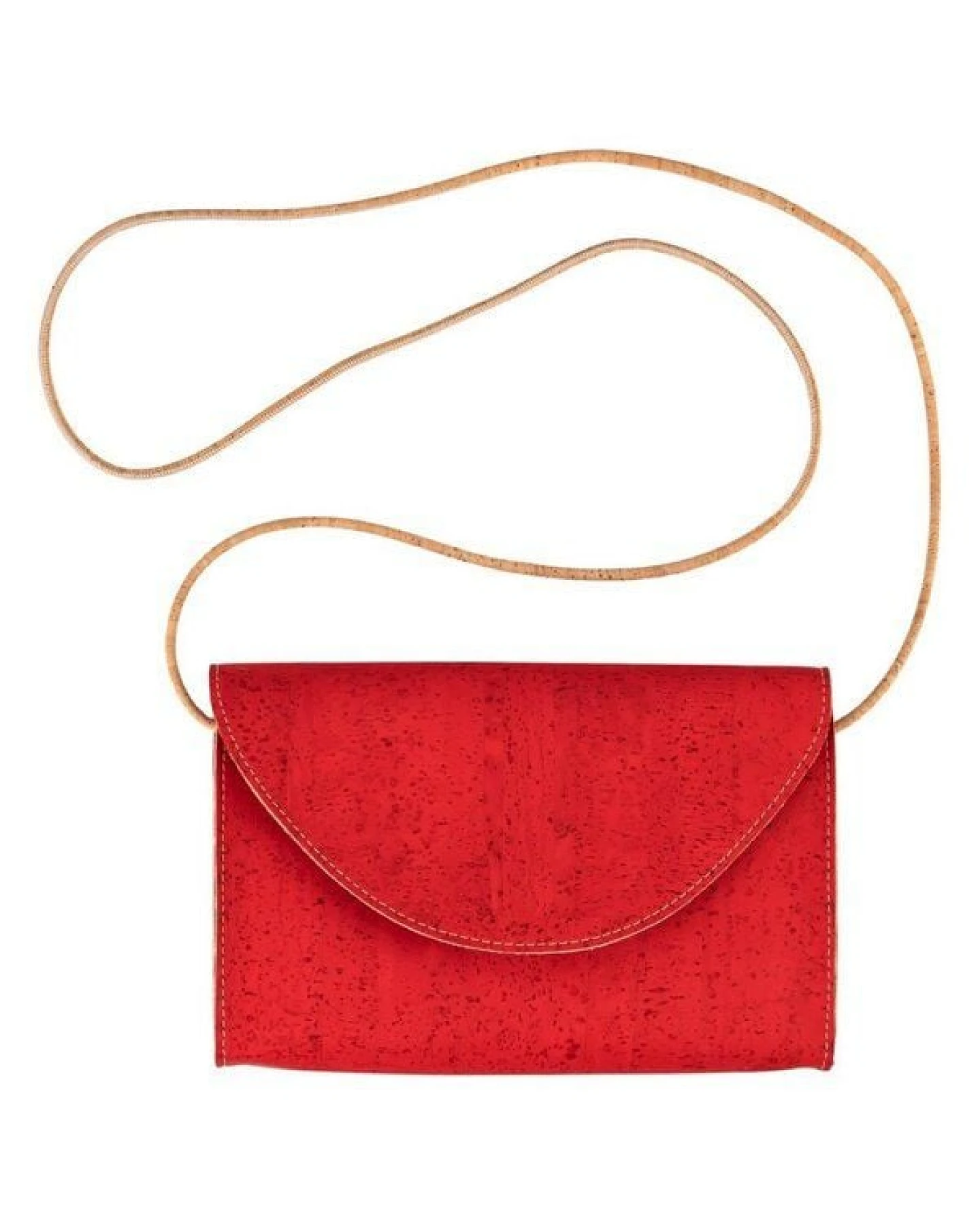 Kork-Deko Kleine rote Kork-Clutch – vegan, leicht & nachhaltig handgefertigt – Ansicht 2
