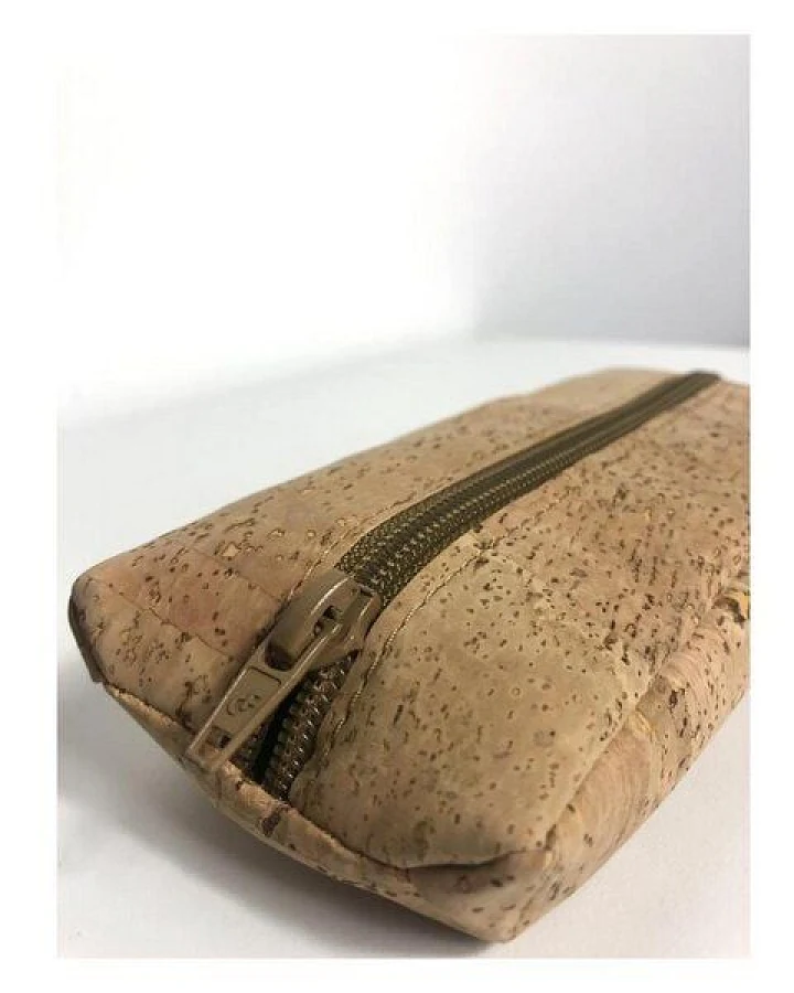 Kork-Deko Kork-Mäppchen 19×7×4 cm – kleine Kosmetiktasche & Federmäppchen, vegan