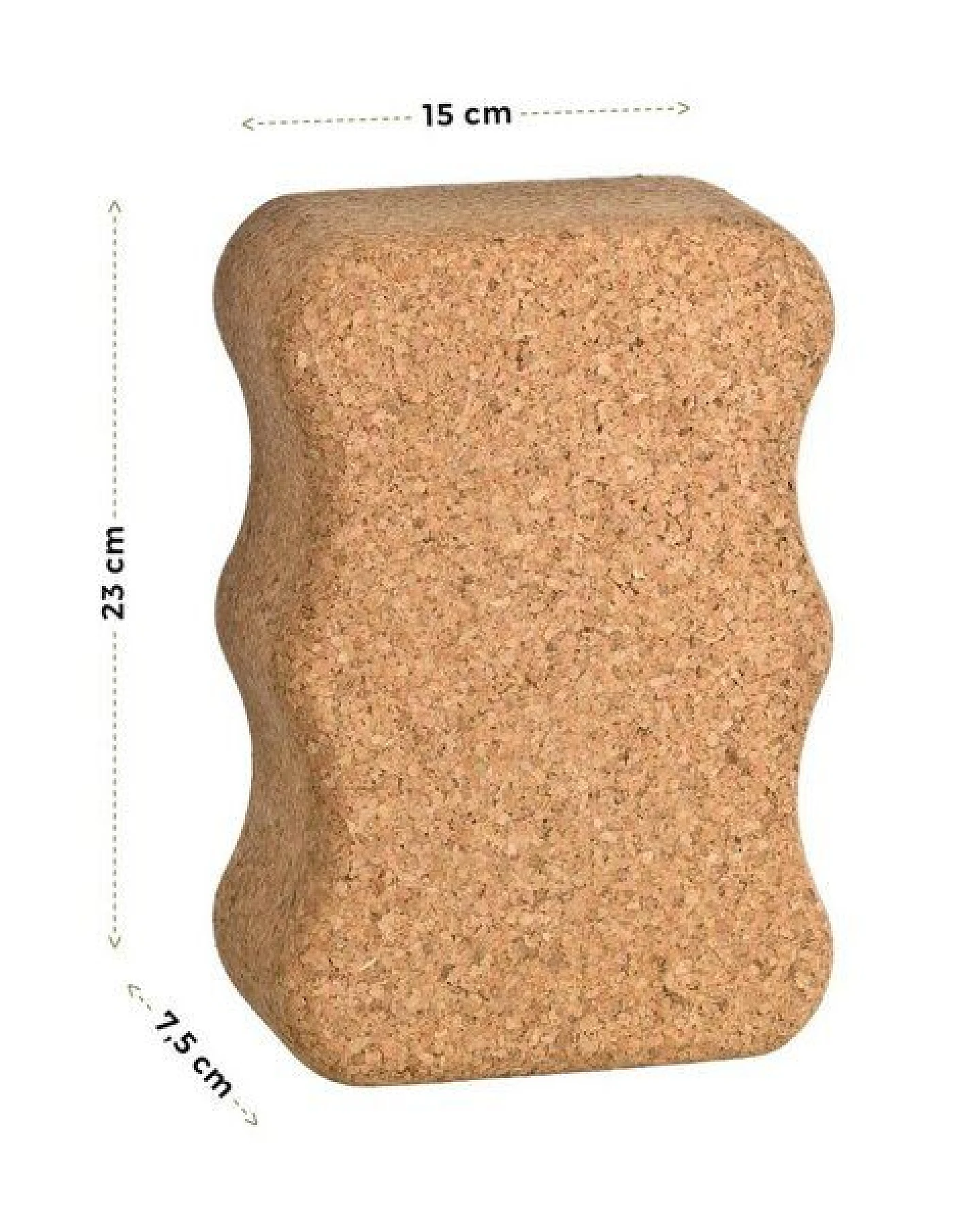 Kork-Deko Yoga Block WAVE - gewellt – Ansicht 3