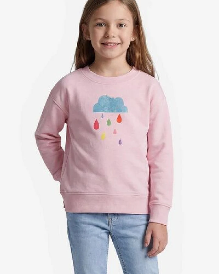 MELAdi Kinder Sweater aus Biobaumwolle - Regenwolke auf Pink