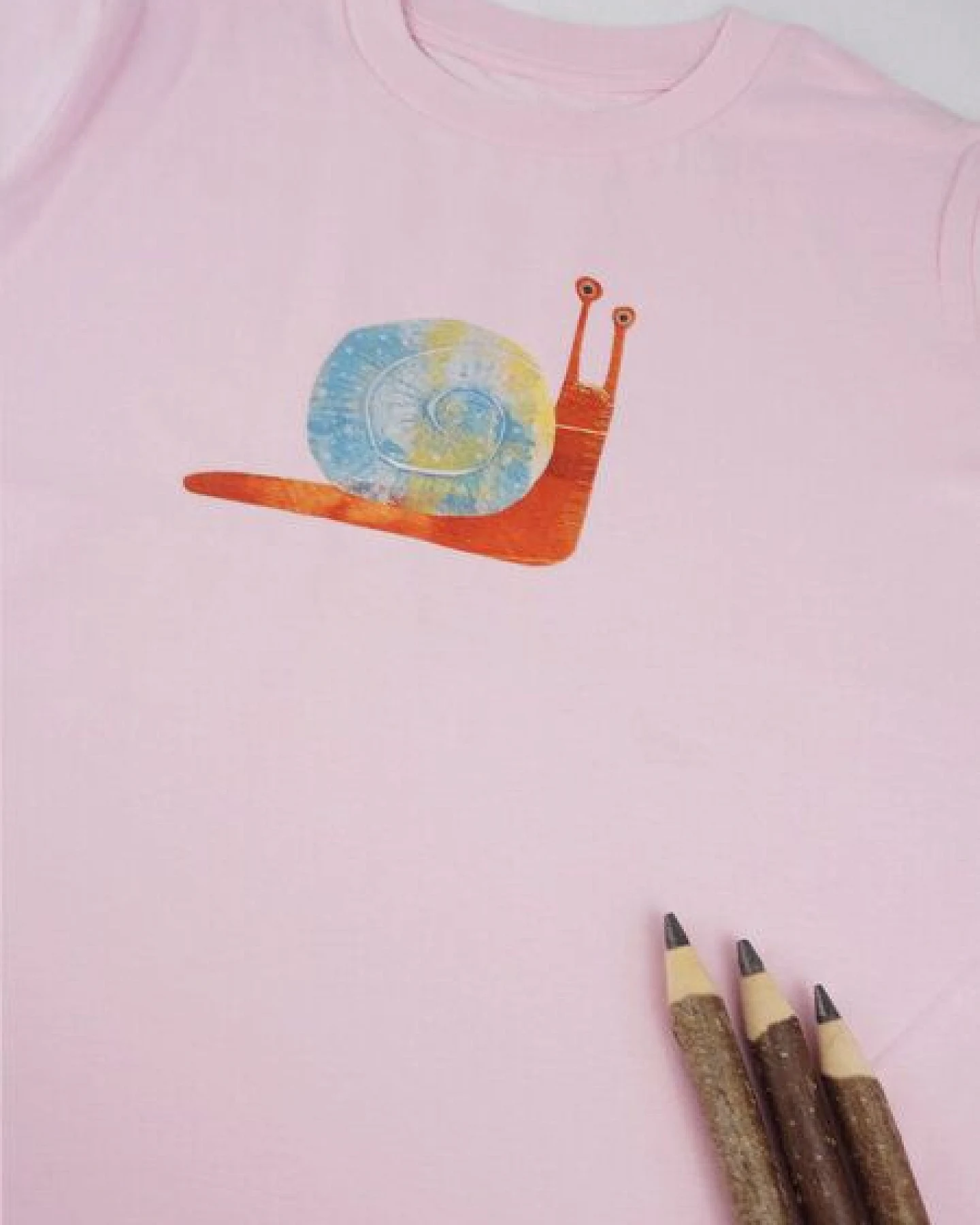 MELAdi Kinder Shirt aus Biobaumwolle - Schnecke auf Pink – Ansicht 3