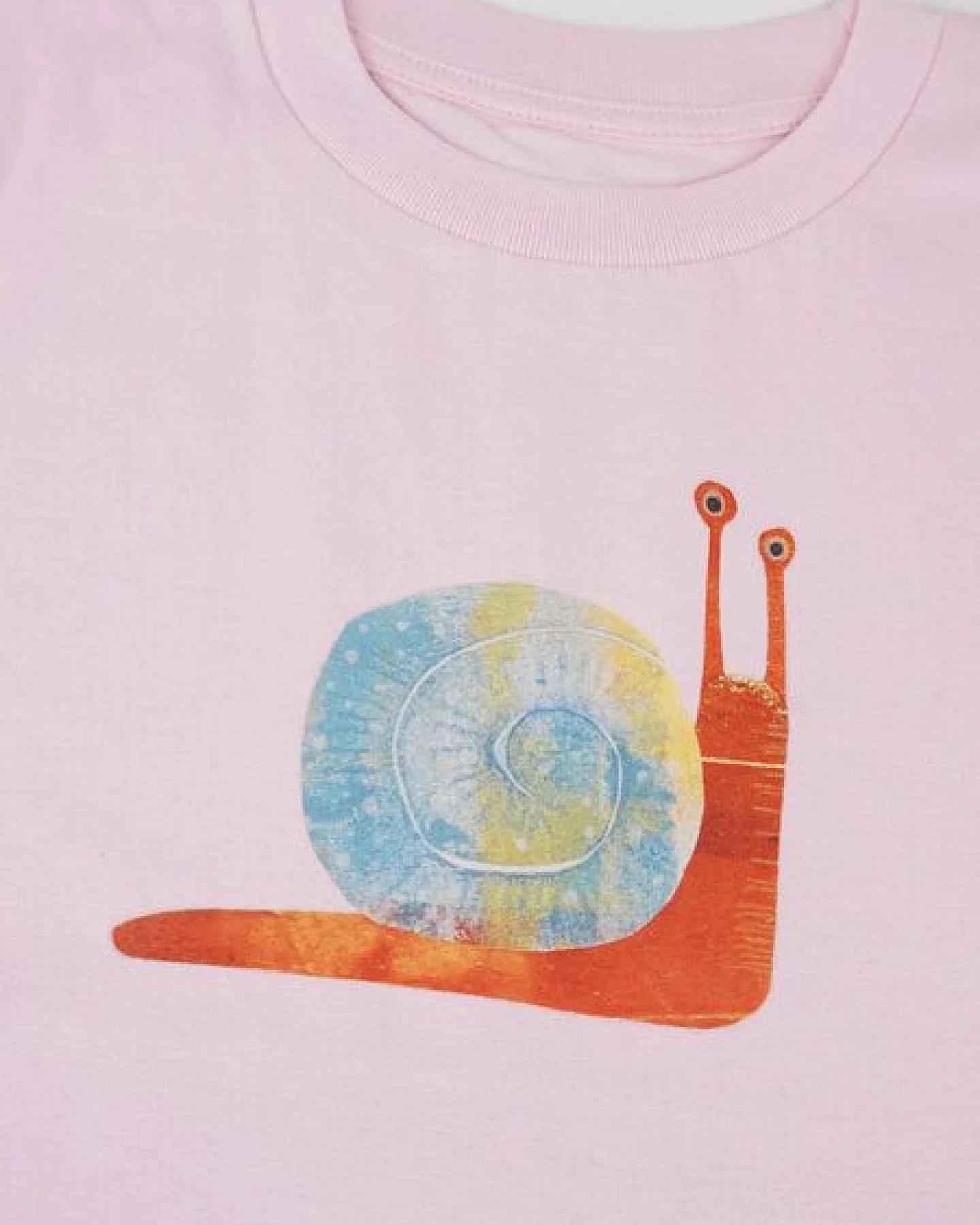 MELAdi Kinder Shirt aus Biobaumwolle - Schnecke auf Pink – Ansicht 4
