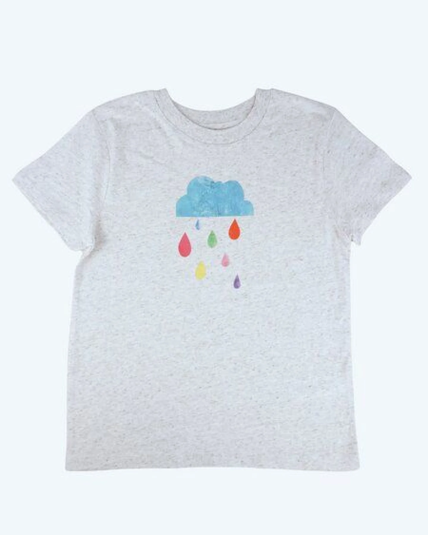 MELAdi Kinder Shirt aus Biobaumwolle - Regenwolke auf Eco Heather – Ansicht 2