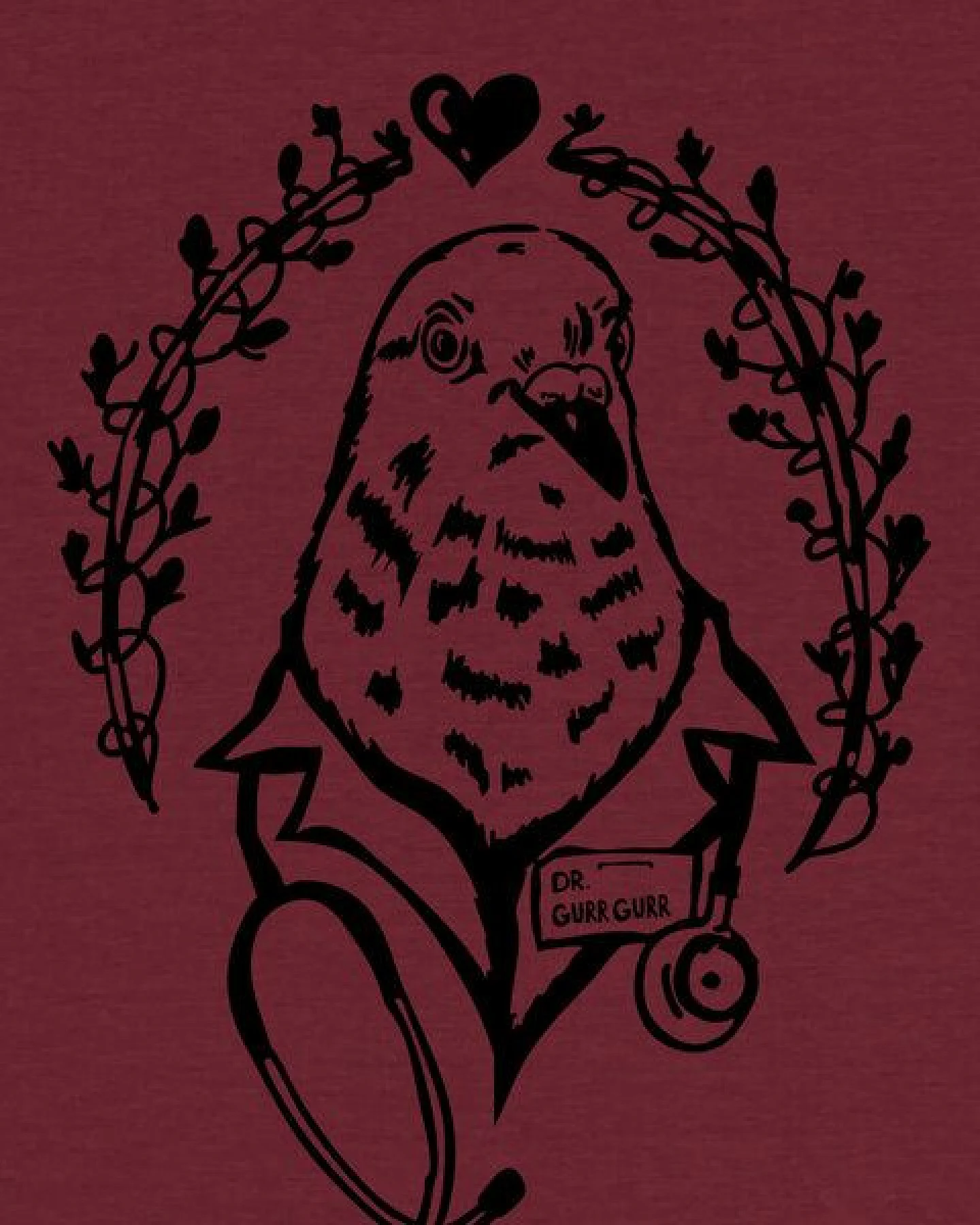päfjes Taube Dr. Gurr Gurr - Fair Wear Unisex Bio Vegan T-Shirt – Ansicht 2