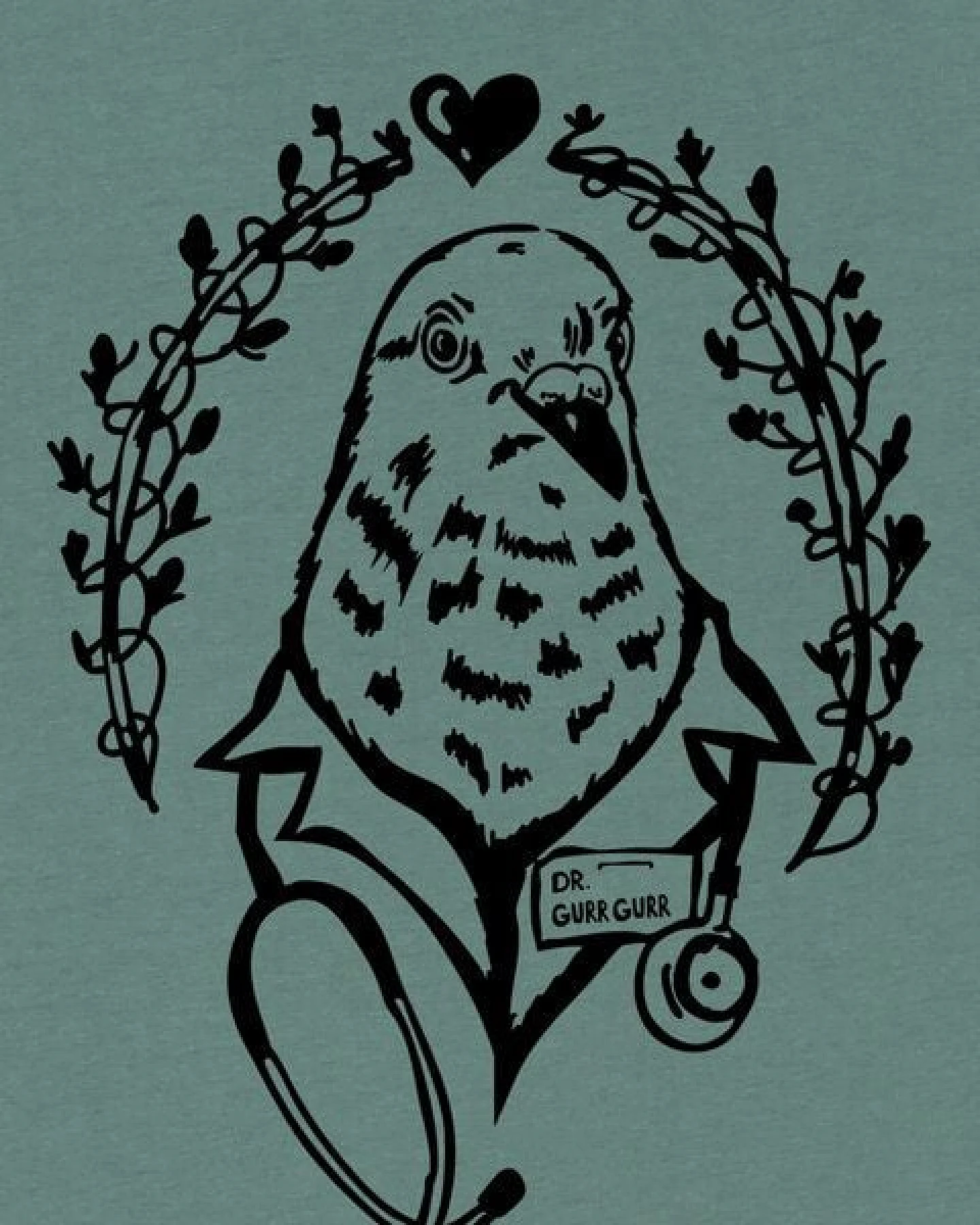 päfjes Taube Dr. Gurr Gurr - Fair Wear Unisex Bio Vegan T-Shirt – Ansicht 3