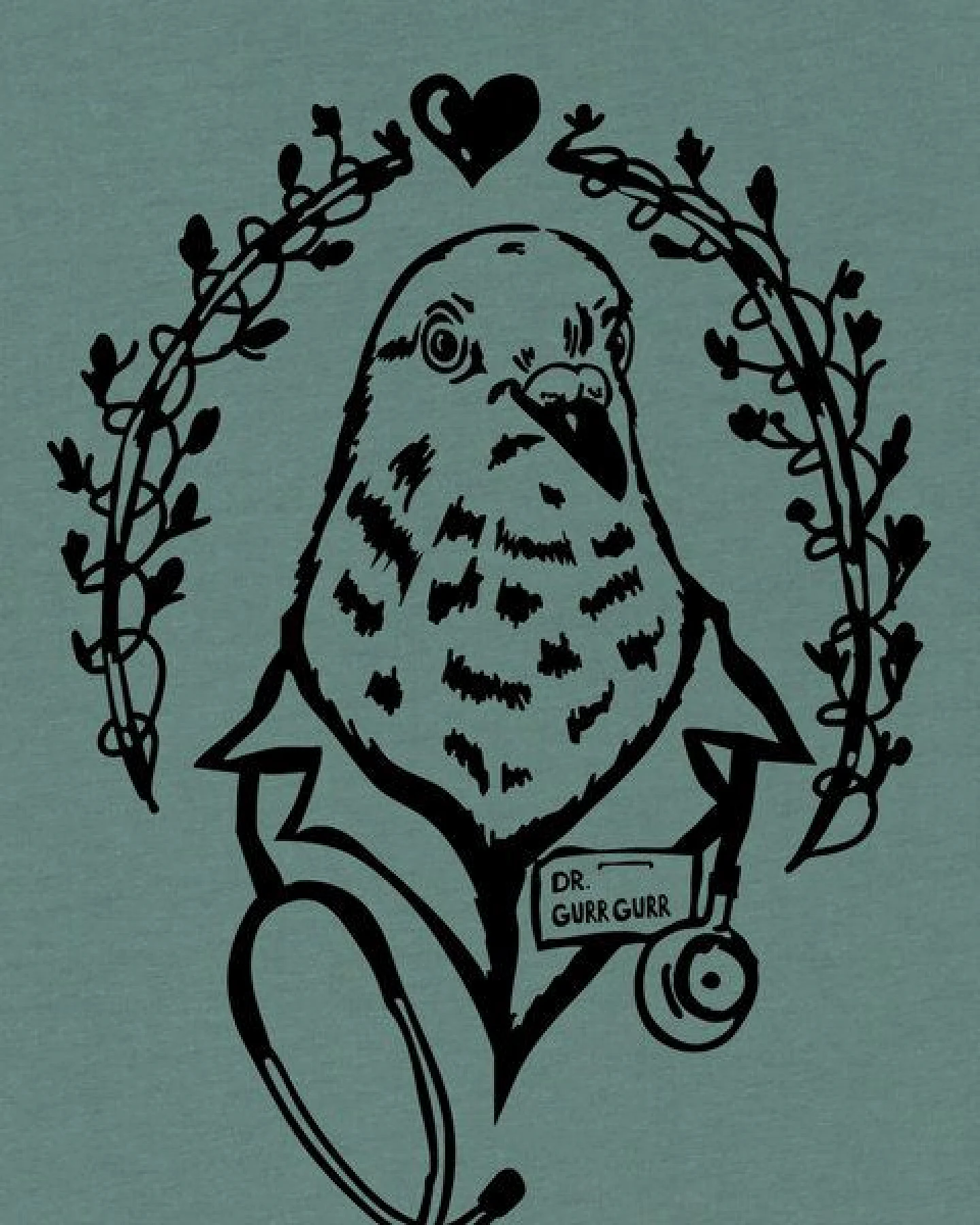 päfjes Taube Dr. Gurr Gurr - Fair Wear Unisex Bio Vegan T-Shirt – Ansicht 3