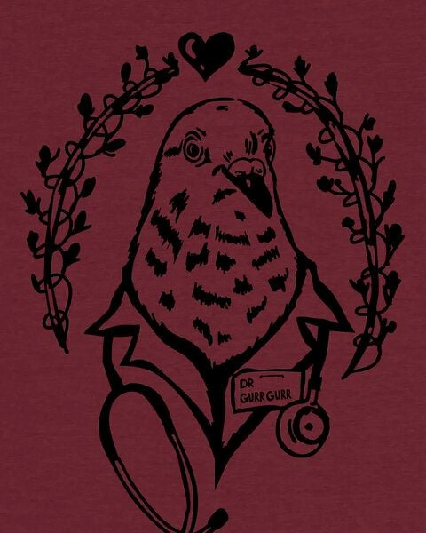 päfjes Taube Dr. Gurr Gurr - Fair Wear Unisex Bio Vegan T-Shirt – Ansicht 3
