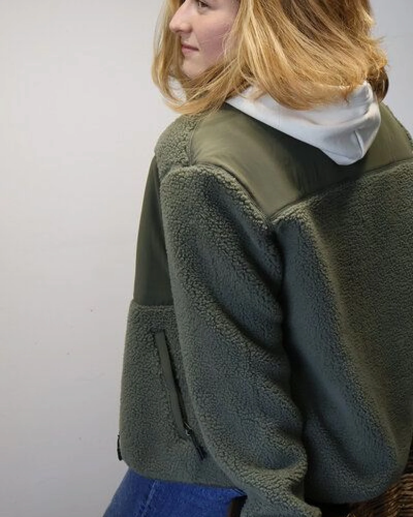 Kultgut ProEarth- New Recycling Generation - Kuschelige Sherpa Fleecejacke / With Love – Ansicht 3