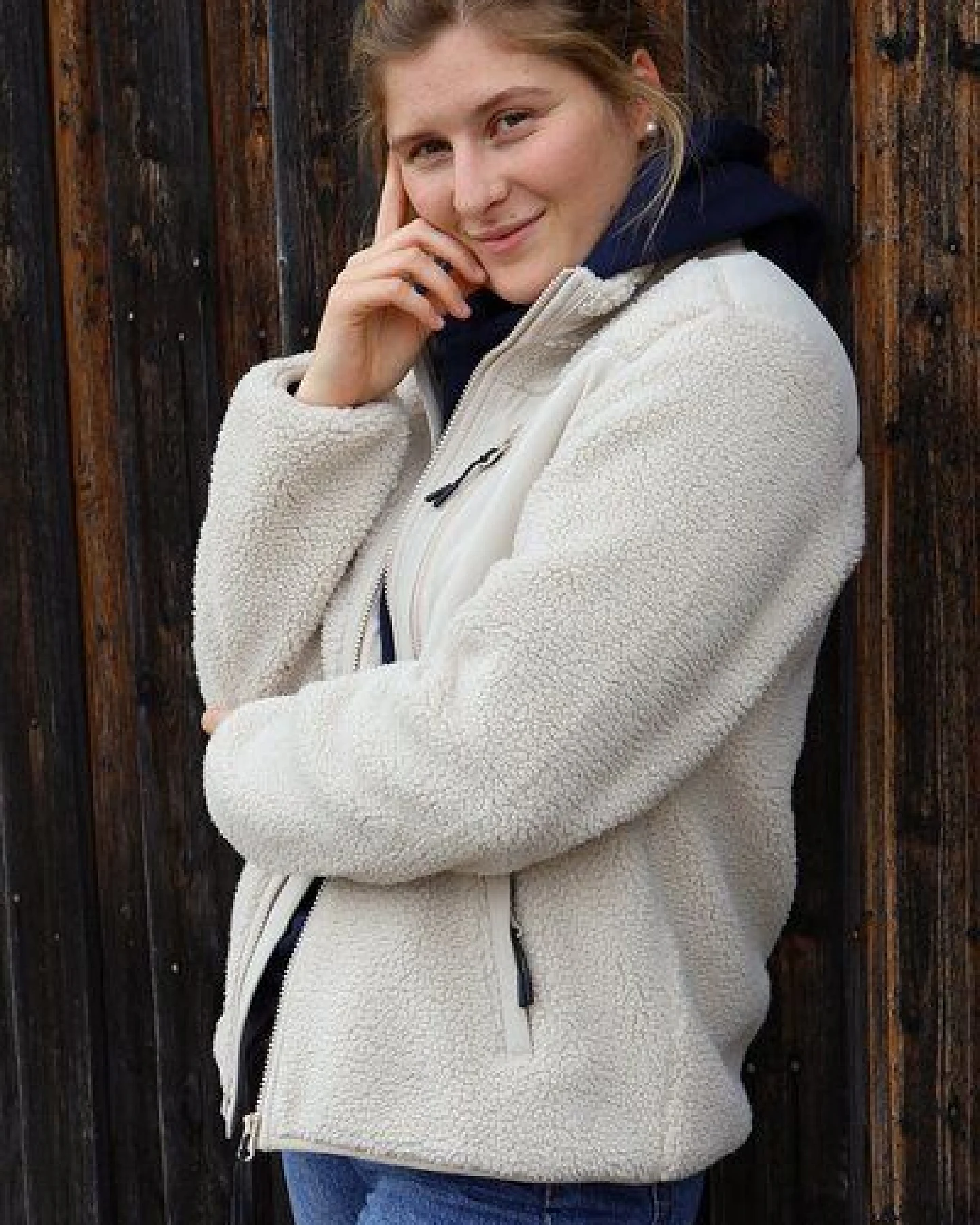 Kultgut ProEarth- New Recycling Generation - Kuschelige Sherpa Fleecejacke / With Love – Ansicht 2