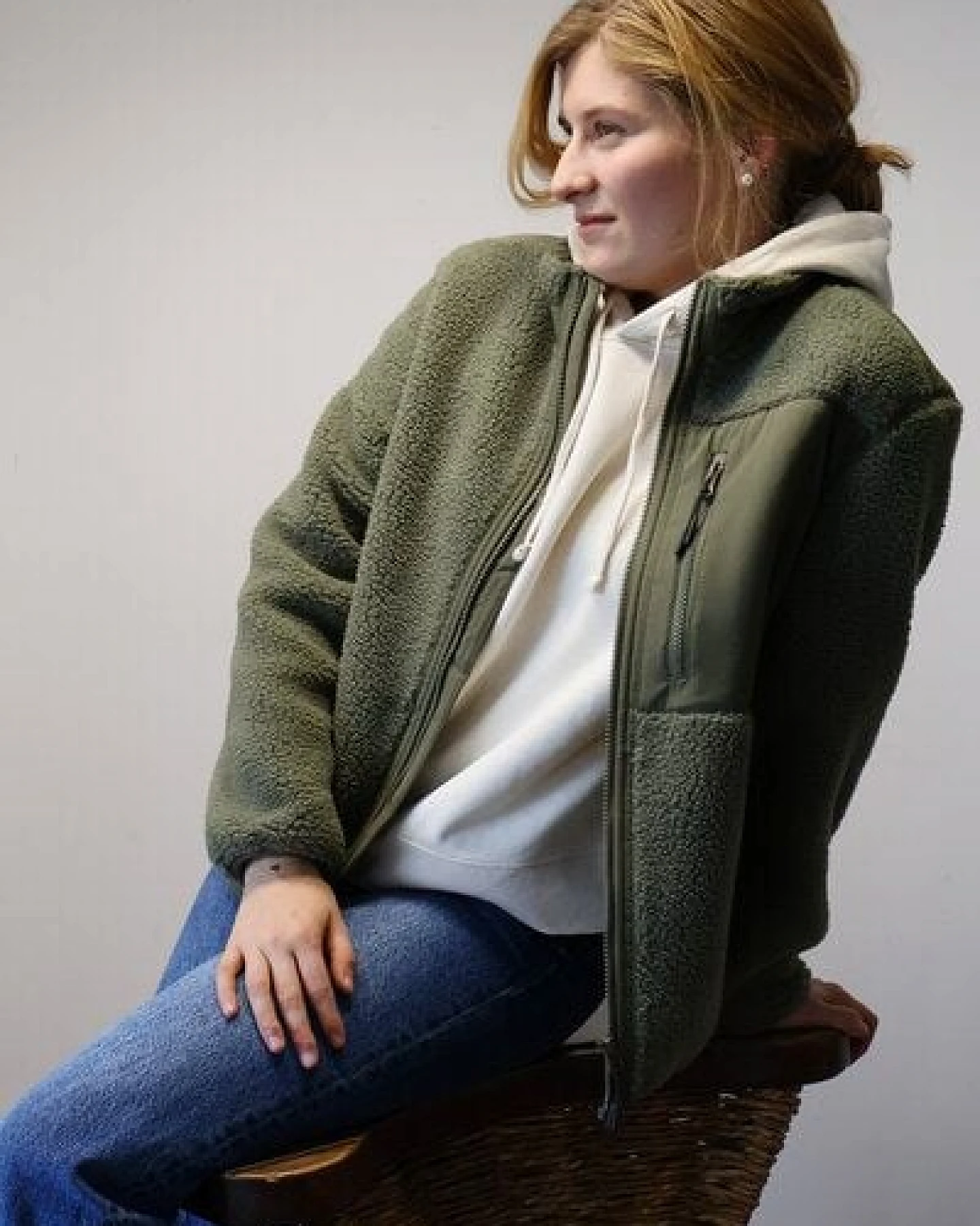 Kultgut ProEarth- New Recycling Generation - Kuschelige Sherpa Fleecejacke / With Love – Ansicht 2