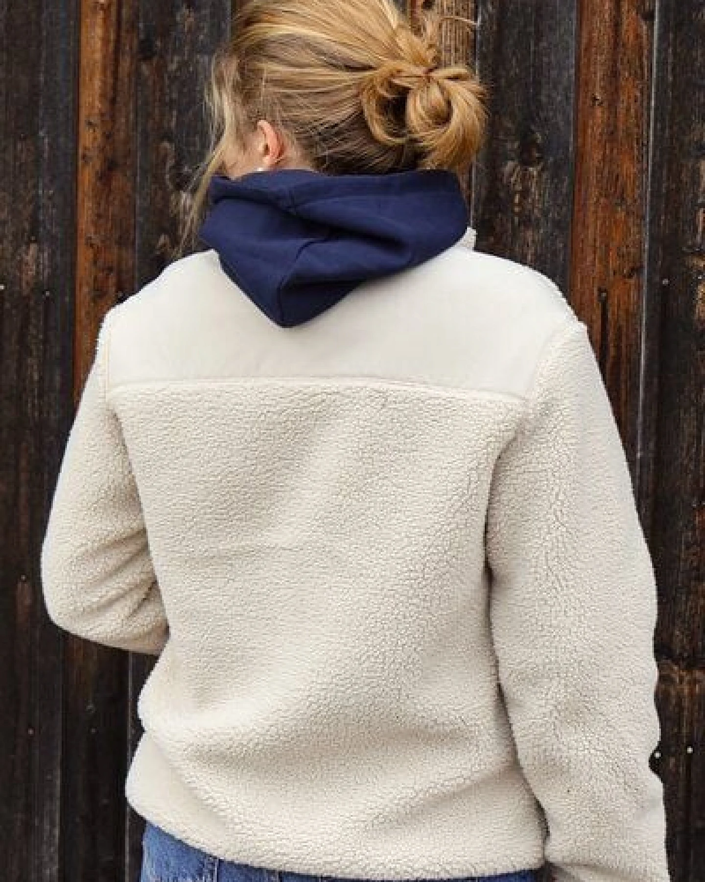 Kultgut ProEarth- New Recycling Generation - Kuschelige Sherpa Fleecejacke / With Love – Ansicht 4