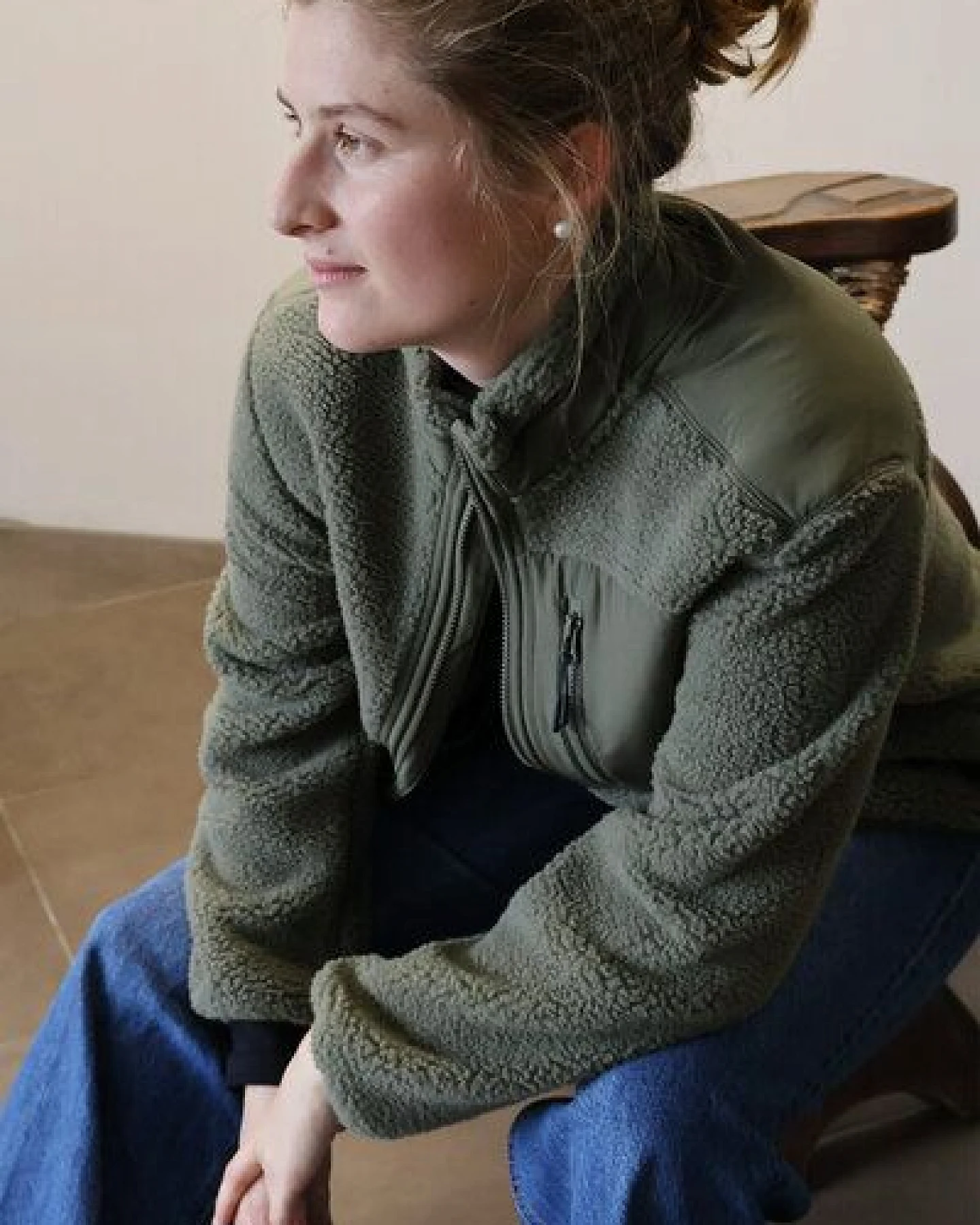 Kultgut ProEarth- New Recycling Generation - Kuschelige Sherpa Fleecejacke / With Love – Ansicht 4