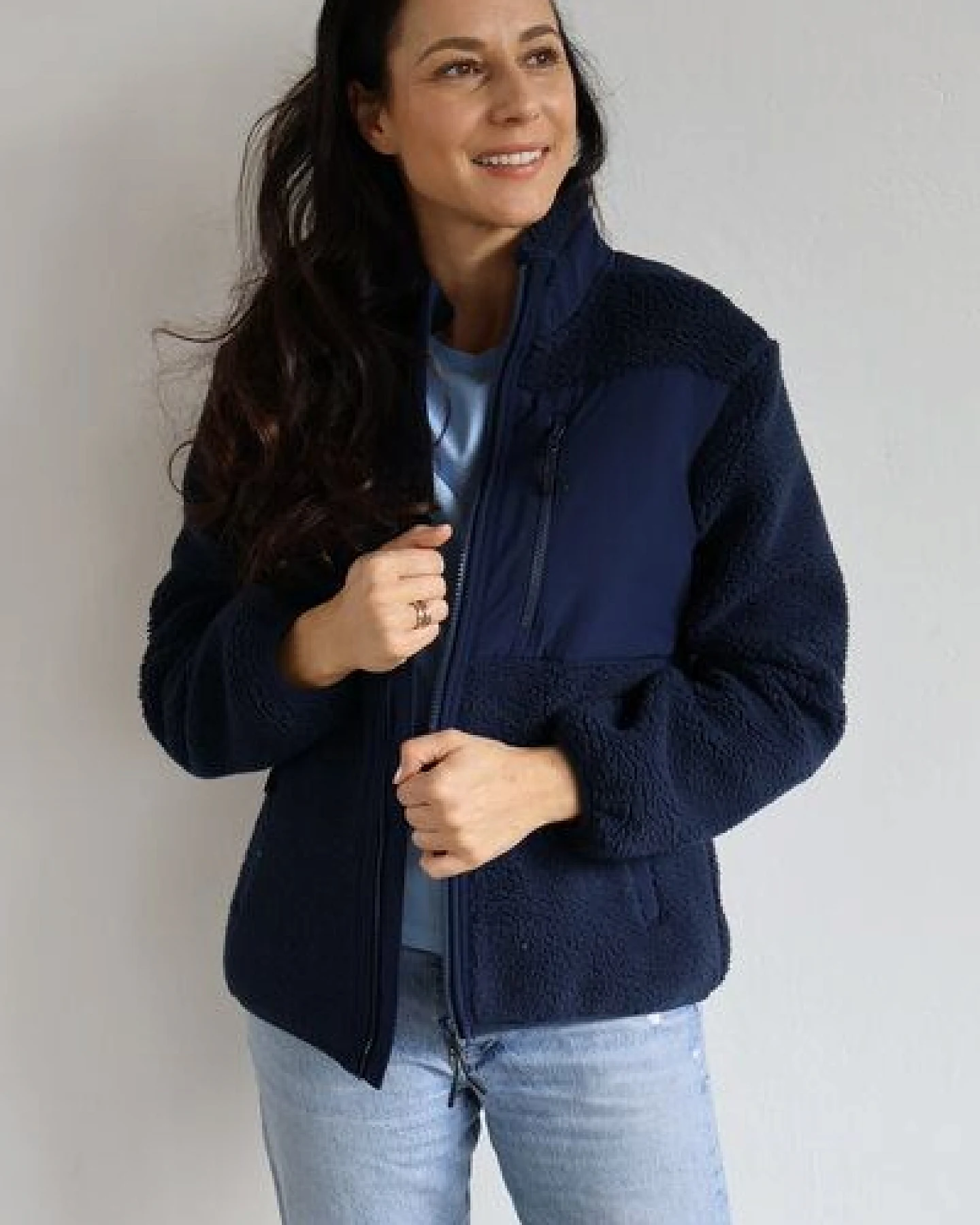 Kultgut ProEarth- New Recycling Generation - Kuschelige Sherpa Fleecejacke / With Love – Ansicht 2