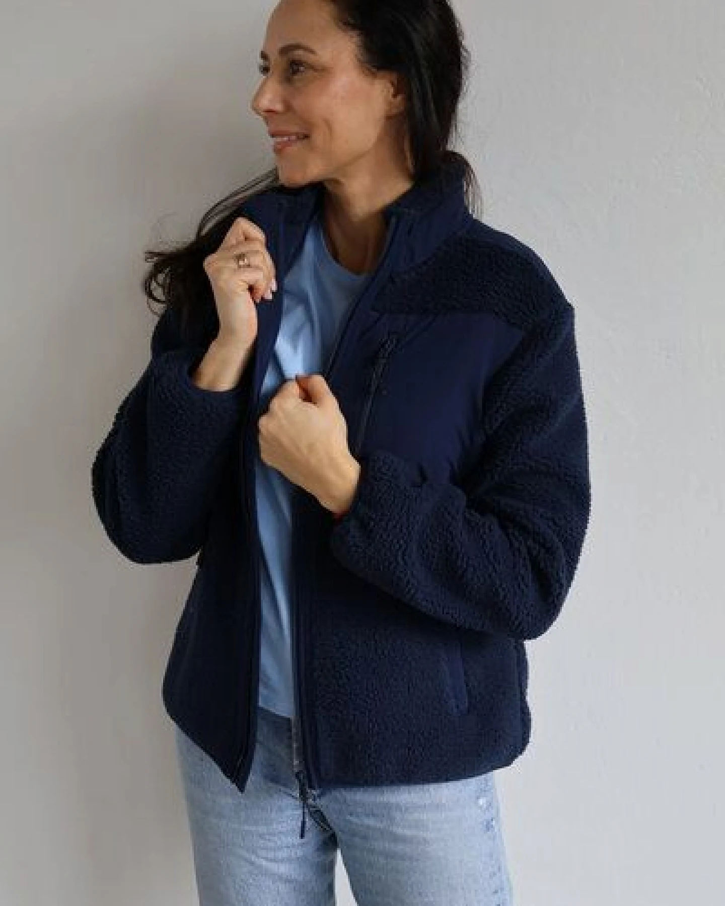 Kultgut ProEarth- New Recycling Generation - Kuschelige Sherpa Fleecejacke / With Love – Ansicht 3