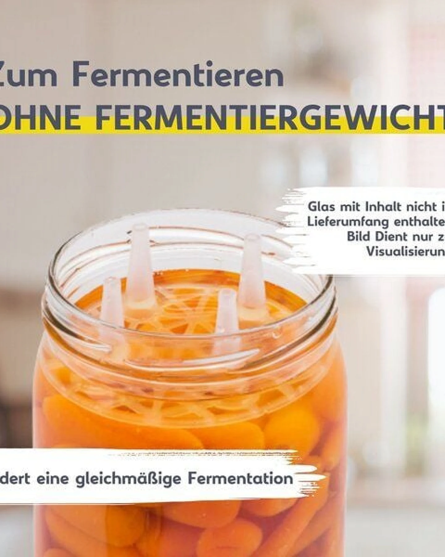mikken Fermentiergitter Eintauchgitter für große Gläser Gitter zum Fermentieren Ø 10,5 cm – Ansicht 4