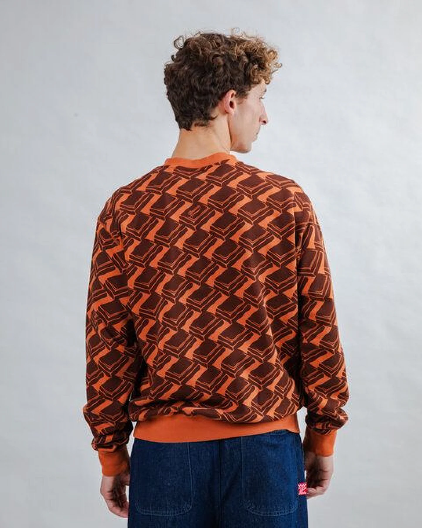 Brava Fabrics Sweatshirt Choco Allover – Ansicht 2