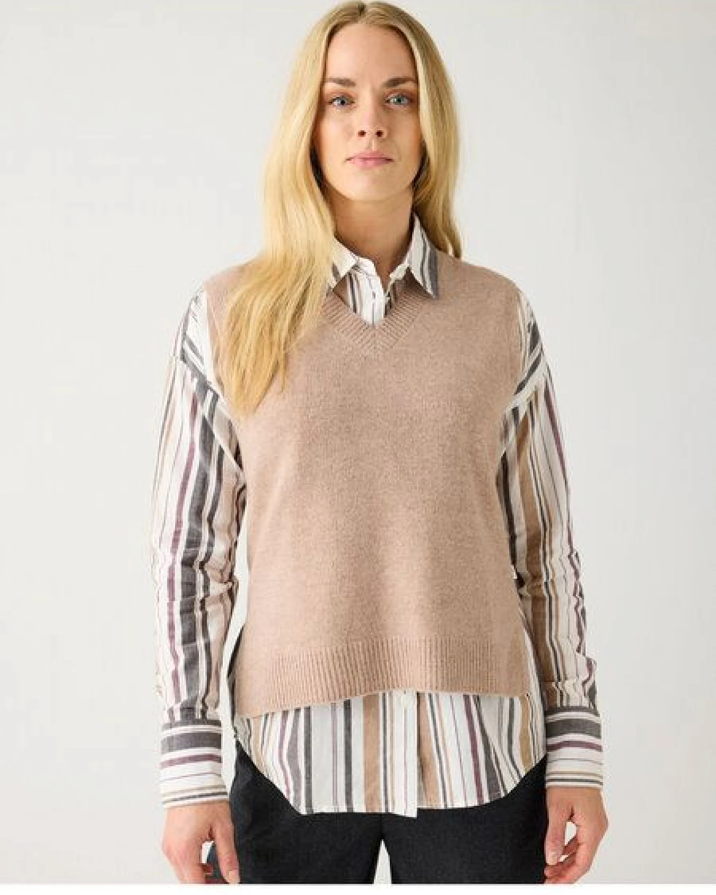 KnowledgeCotton Apparel Pullunder aus Lammwolle – Ansicht 3