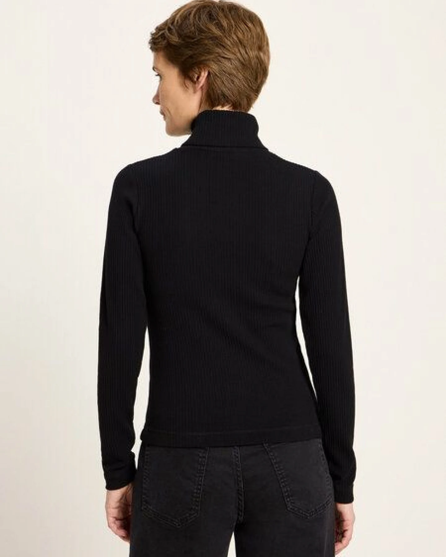 LANIUS Rollkragenshirt in Rippoptik – Ansicht 3