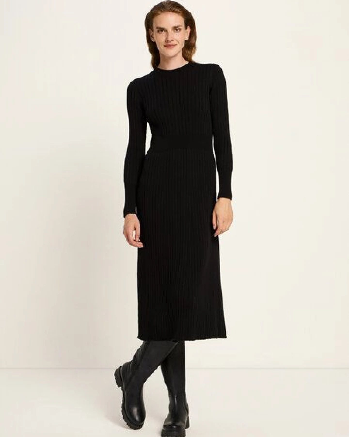 LANIUS Langarm-Strickkleid – Ansicht 3