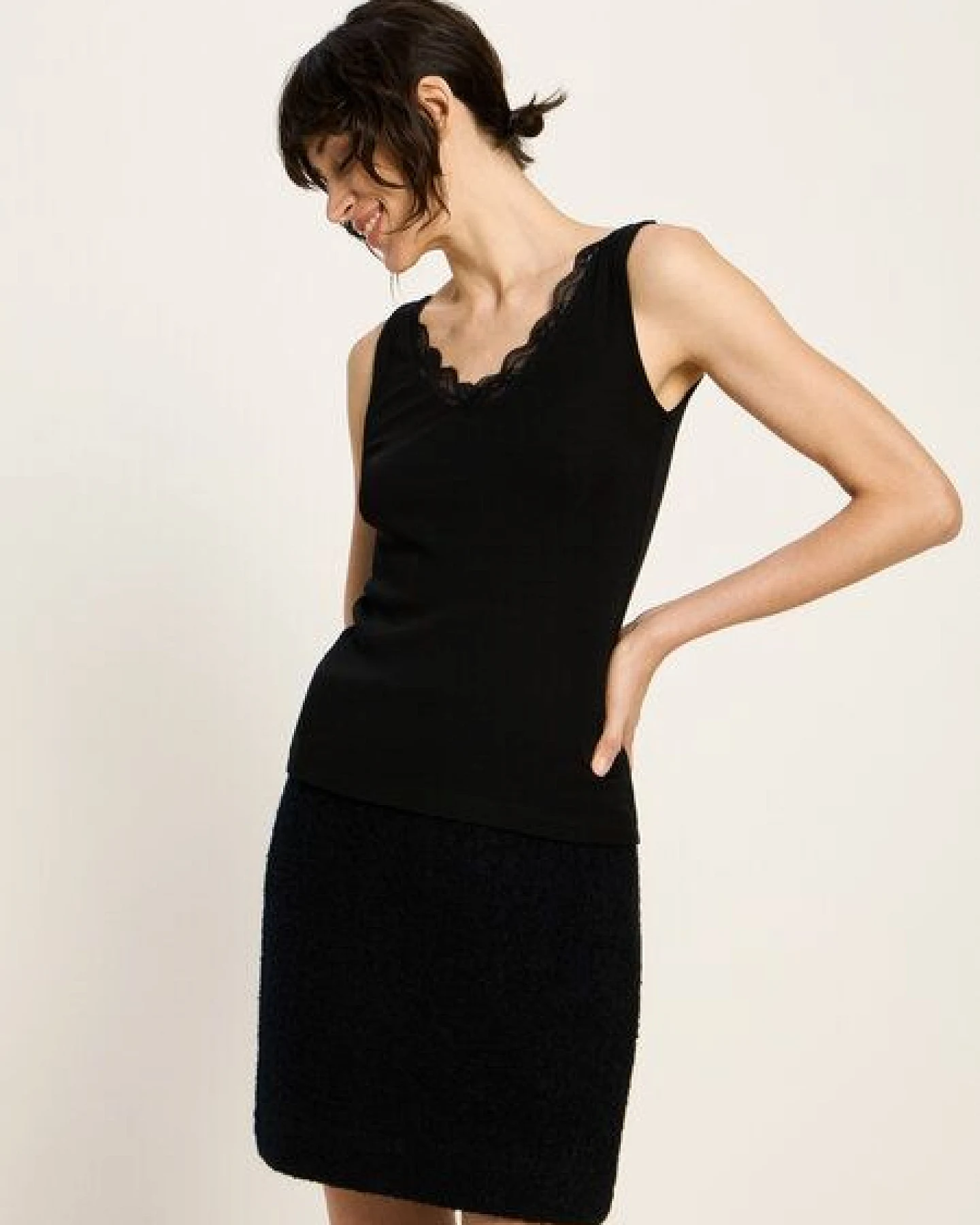 LANIUS Top mit Spitze – Ansicht 2