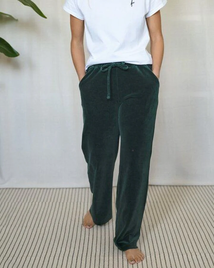 FUXBAU Frauen Samt Hose