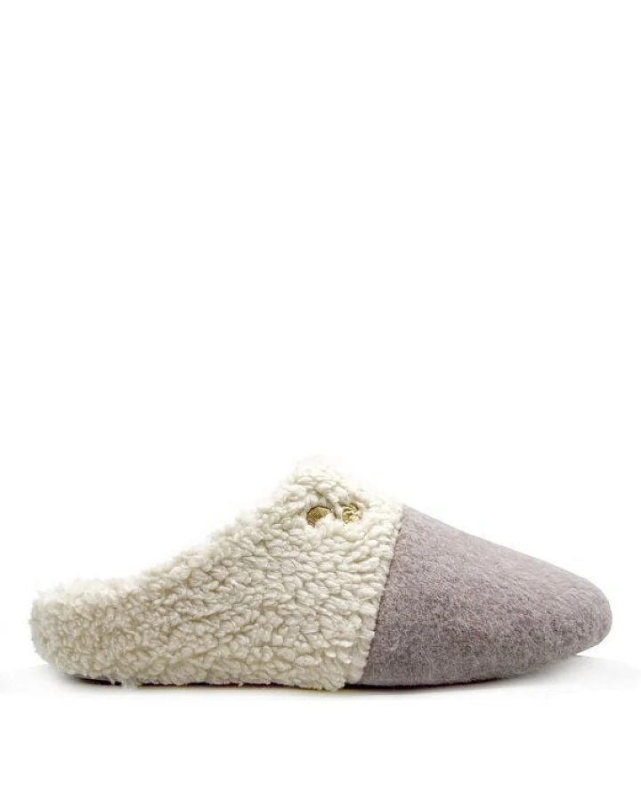 Veganer "thies ® Organic Teddy Mix Slipper" aus Biobaumwolle
