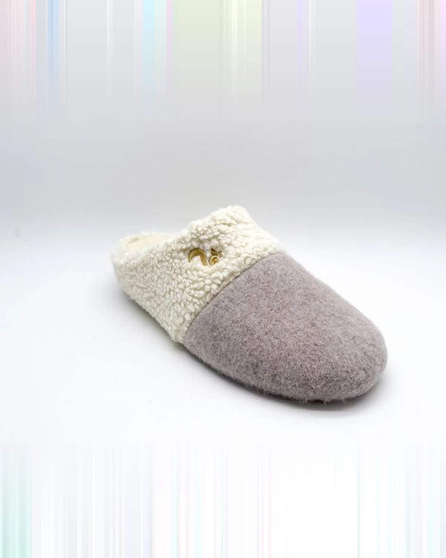 Veganer "thies ® Organic Teddy Mix Slipper" aus Biobaumwolle – Ansicht 3