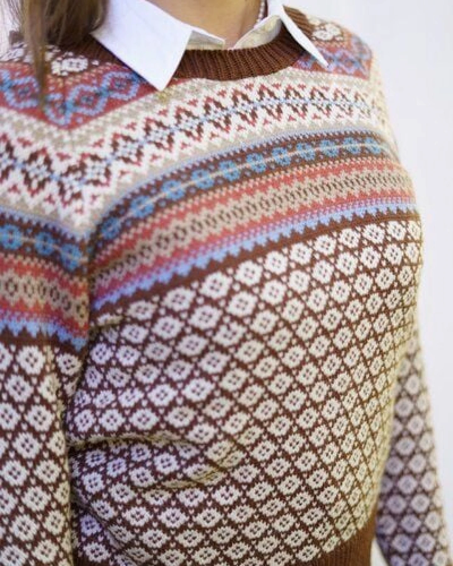 Haus of Namaste Fair-Isle-Pullover aus 100 % Lammwolle – Ansicht 2