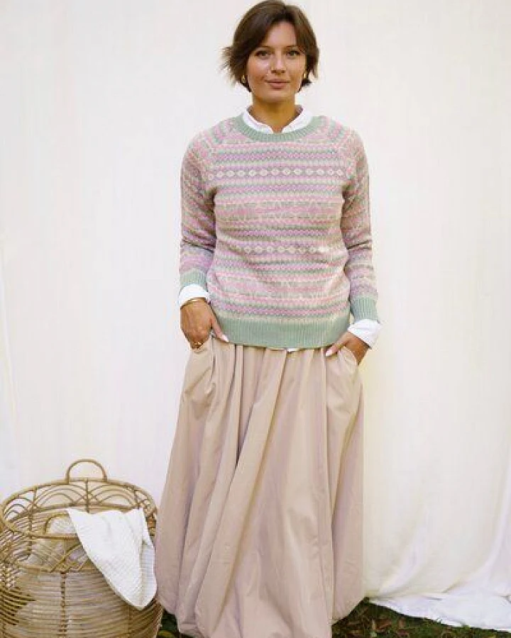 Haus of Namaste Handgemachter Fair Isle Lammwollpullover