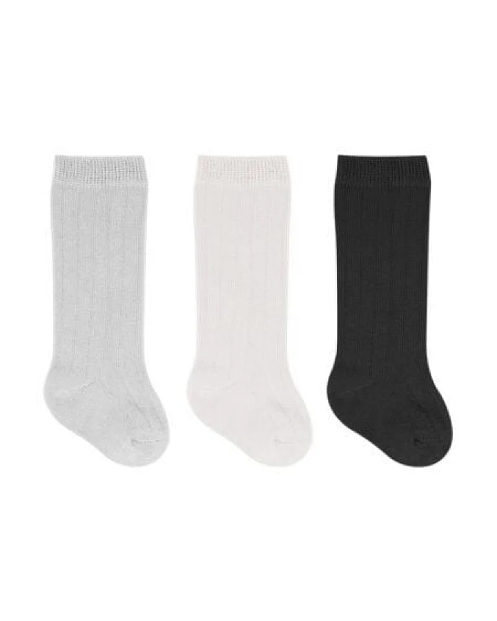 bistyle Baby-Socken Knielange Babysocken, 3er Pack ,zertifiziert, hoher Baumwollanteil