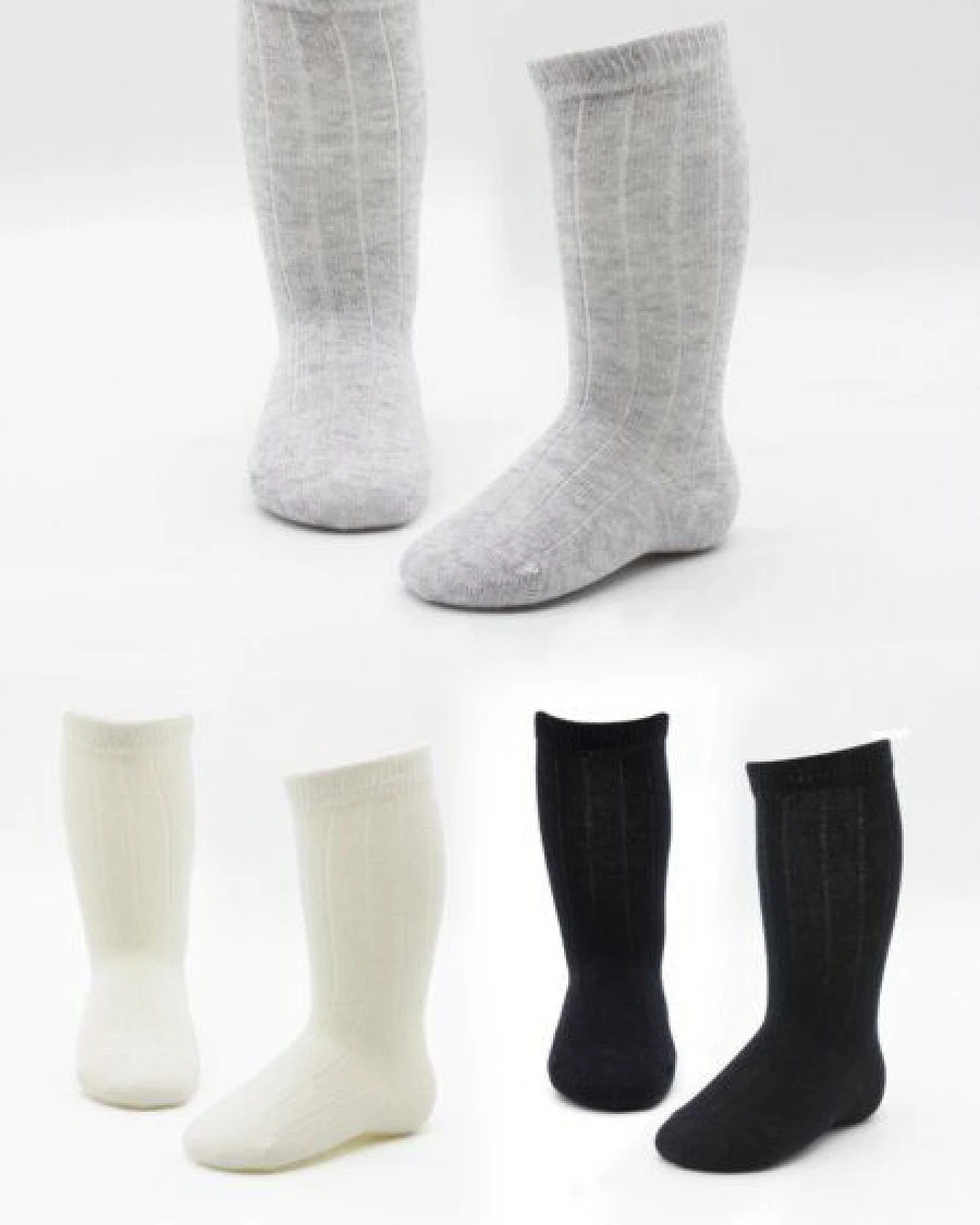 bistyle Baby-Socken Knielange Babysocken, 3er Pack ,zertifiziert, hoher Baumwollanteil – Ansicht 3