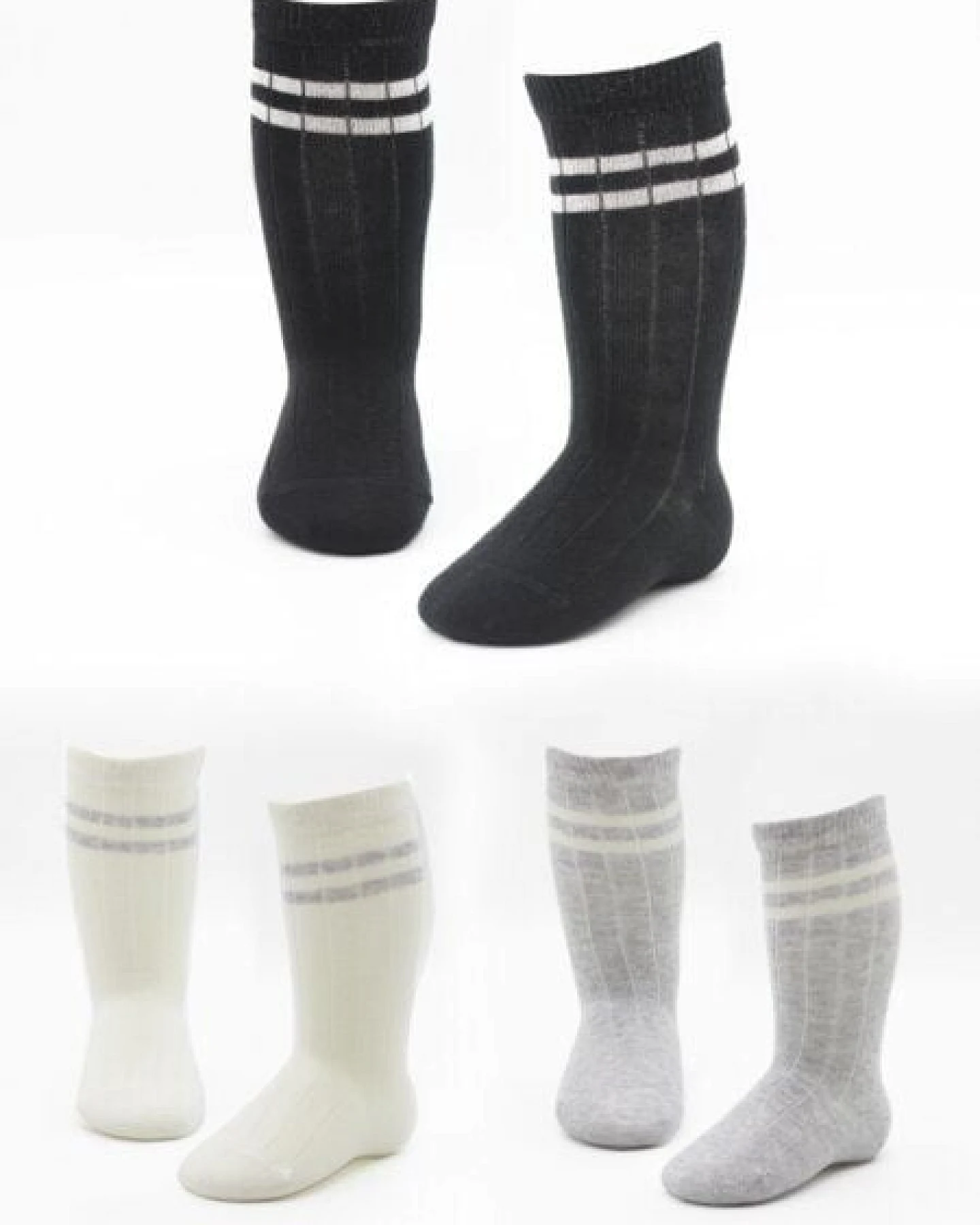 bistyle Baby-Socken Knielange Babysocken, 3er Pack ,zertifiziert, hoher Baumwollanteil – Ansicht 3