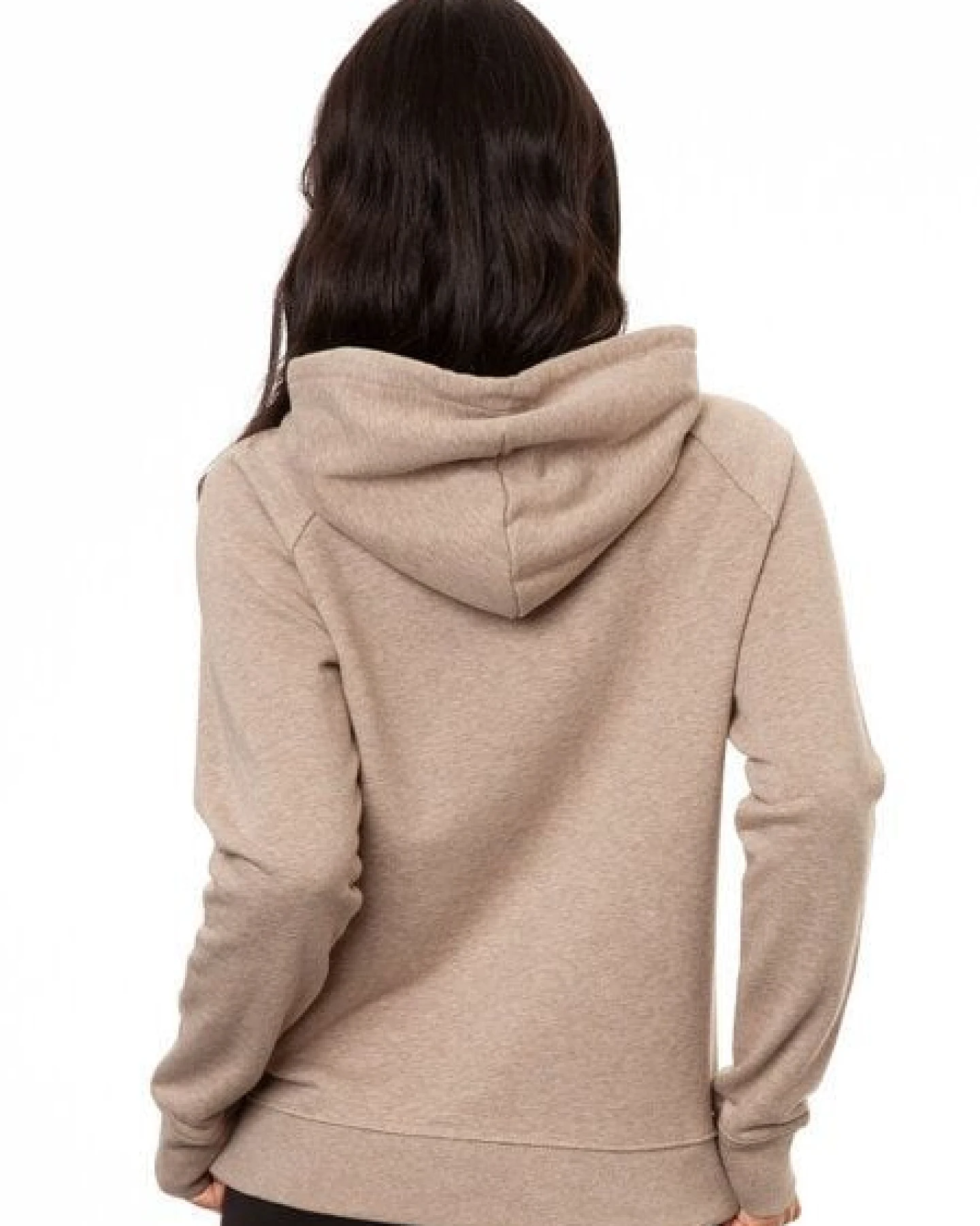 FellHerz Damen Hoodie Sunrise heather sand, Bio Fair und Vegan – Ansicht 2