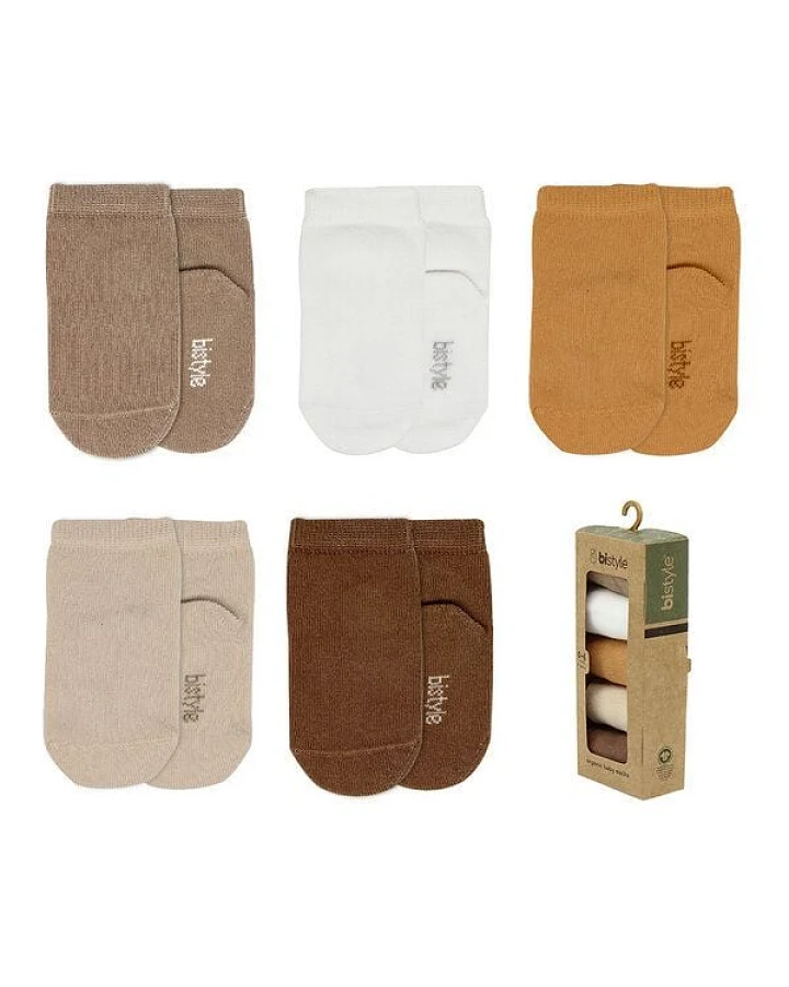 bistyle Baby-Socken Basic 5er-Pack – Kurzsocken, 0-6 Monate, zertifiziert, hoher Baumwollanteil