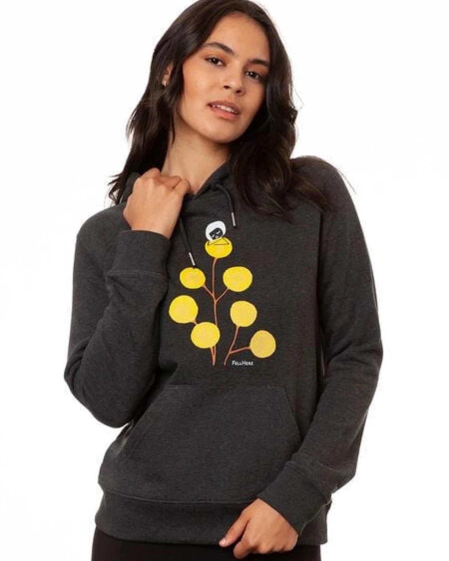 FellHerz Damen Hoodie Just relax dark grey melange, Bio Fair und Vegan – Ansicht 4