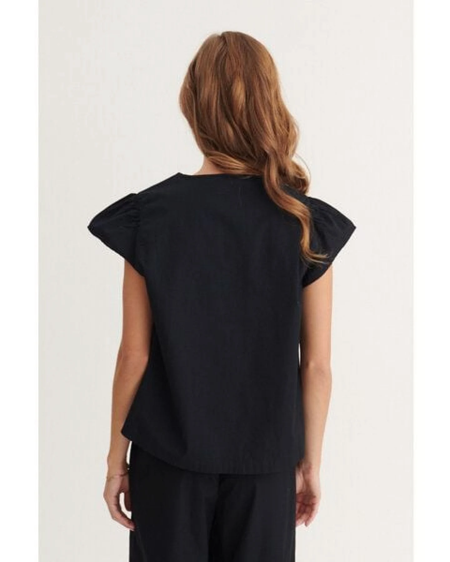 Basic Apparel Kurzarm Shirt SILJE Bluse aus Bio-Baumwolle – Ansicht 4