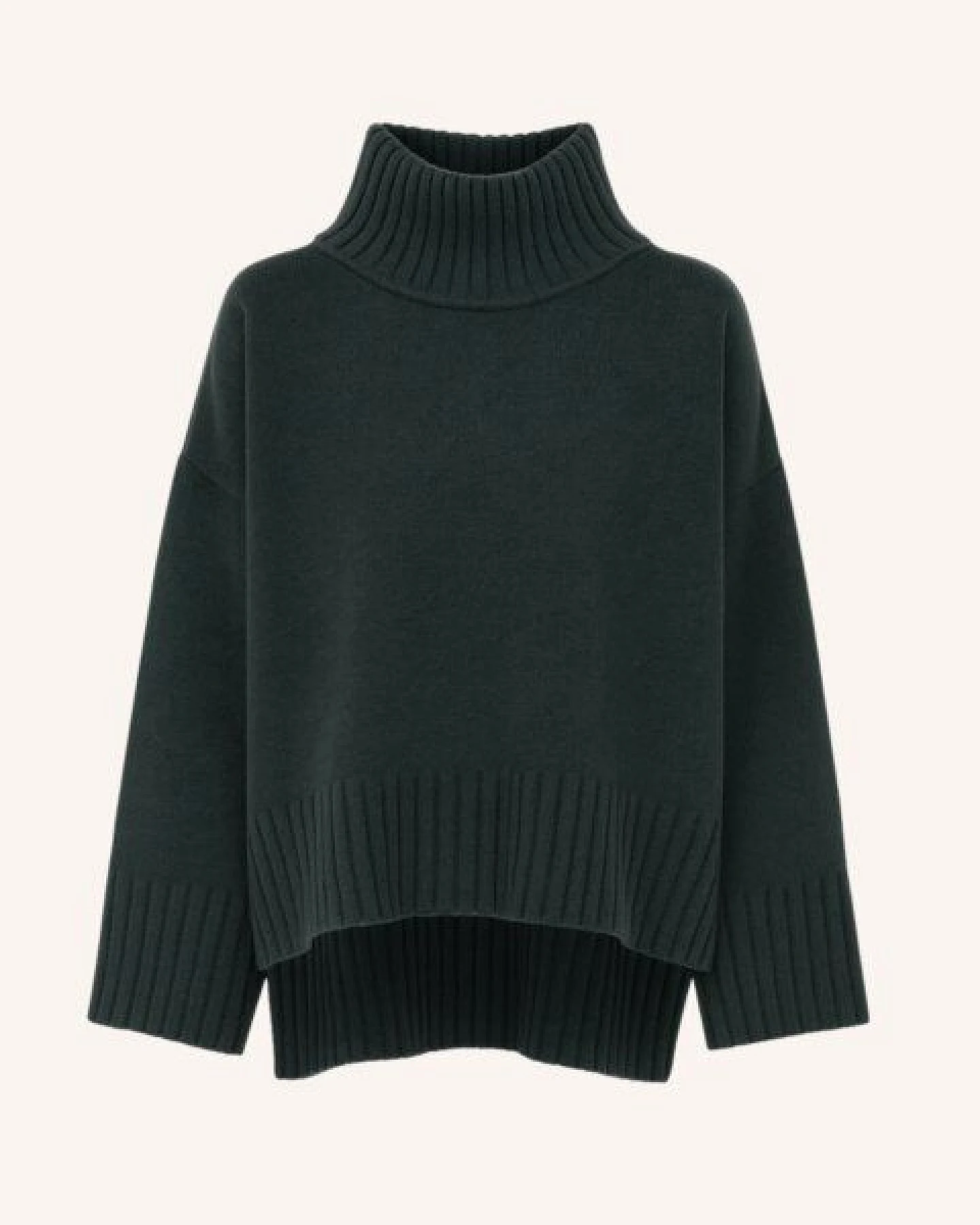 NORDLICHT Grobstrick Rollkragenpullover Mina aus 100% recycelter Wolle – Ansicht 2