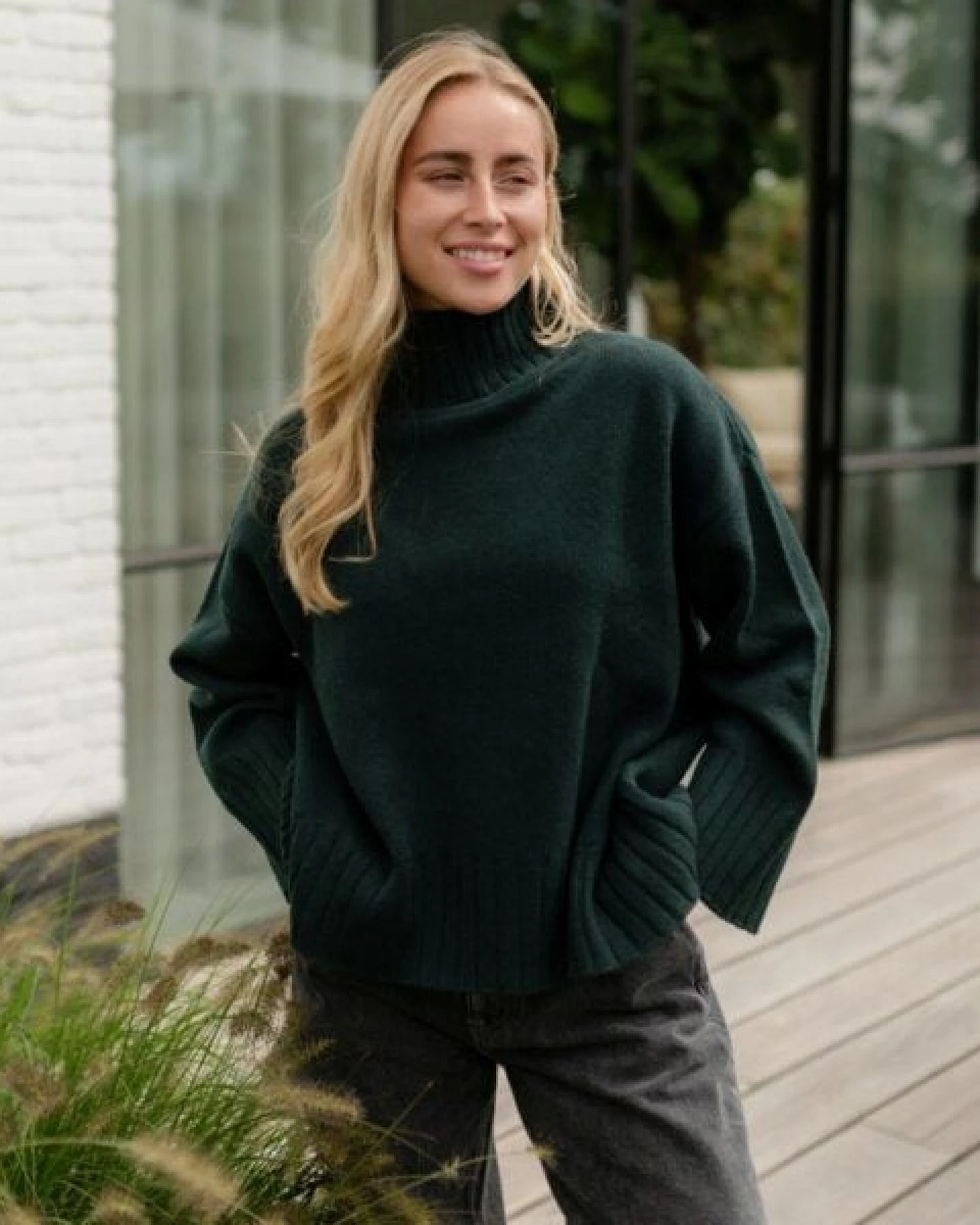 NORDLICHT Grobstrick Rollkragenpullover Mina aus 100% recycelter Wolle – Ansicht 3
