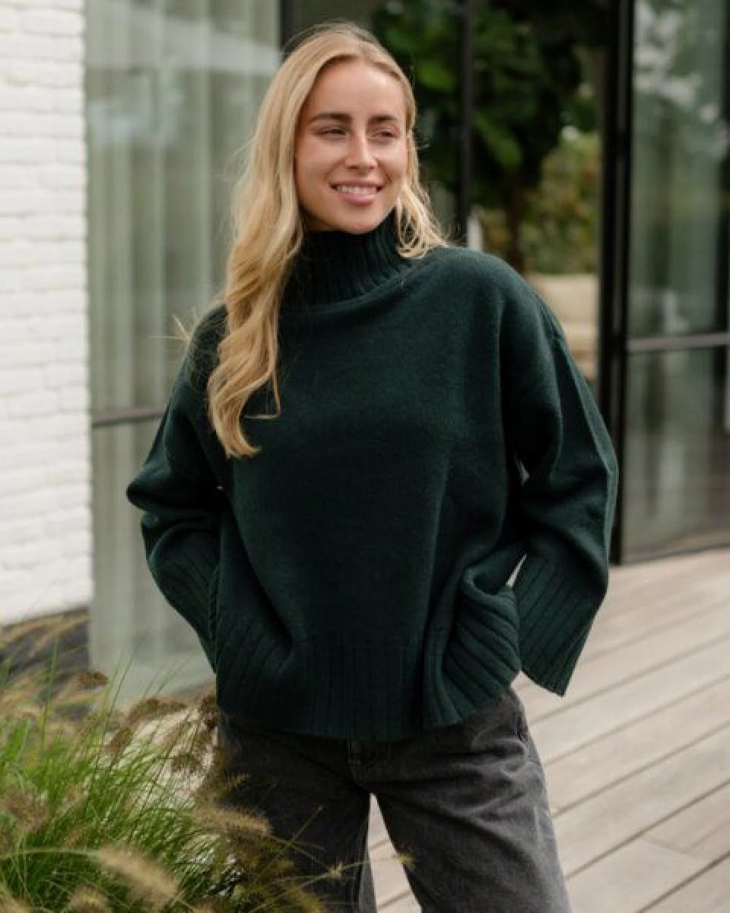 NORDLICHT Grobstrick Rollkragenpullover Mina aus 100% recycelter Wolle – Ansicht 3