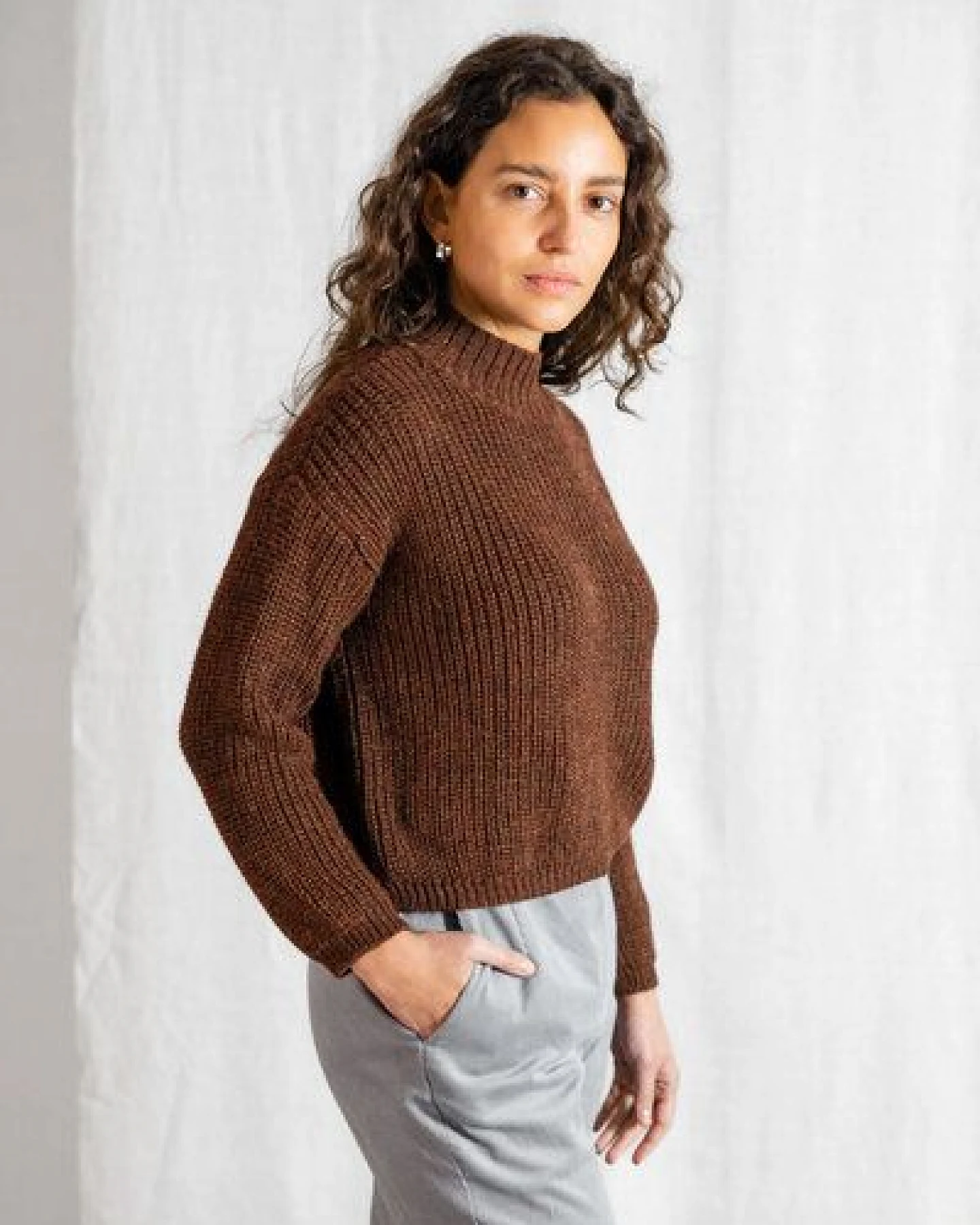 Jyoti - Fair Works Baby-Alpaka Turtleneck Strickpullover Tacna – Ansicht 2