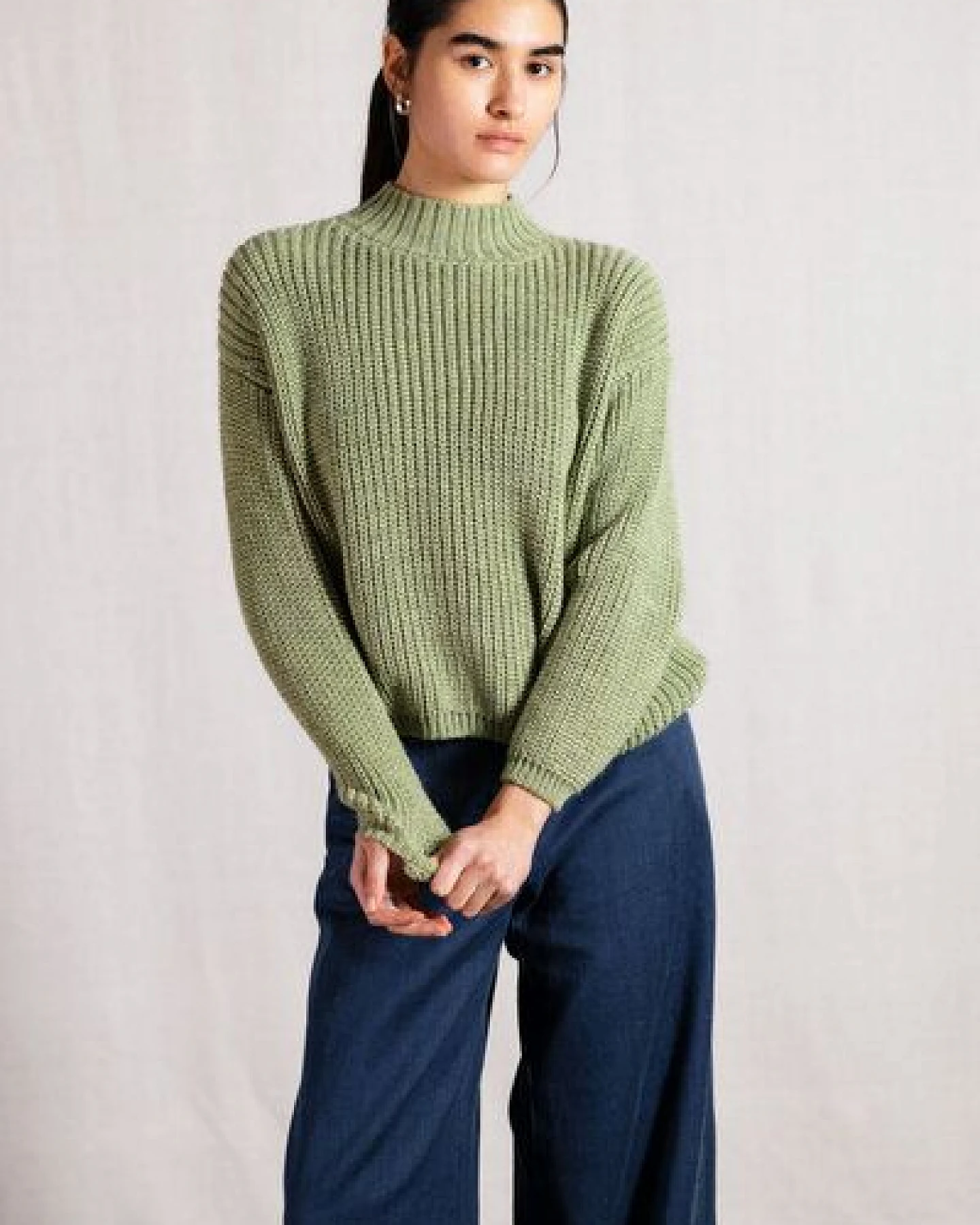 Jyoti - Fair Works Baby-Alpaka Turtleneck Strickpullover Tacna – Ansicht 2