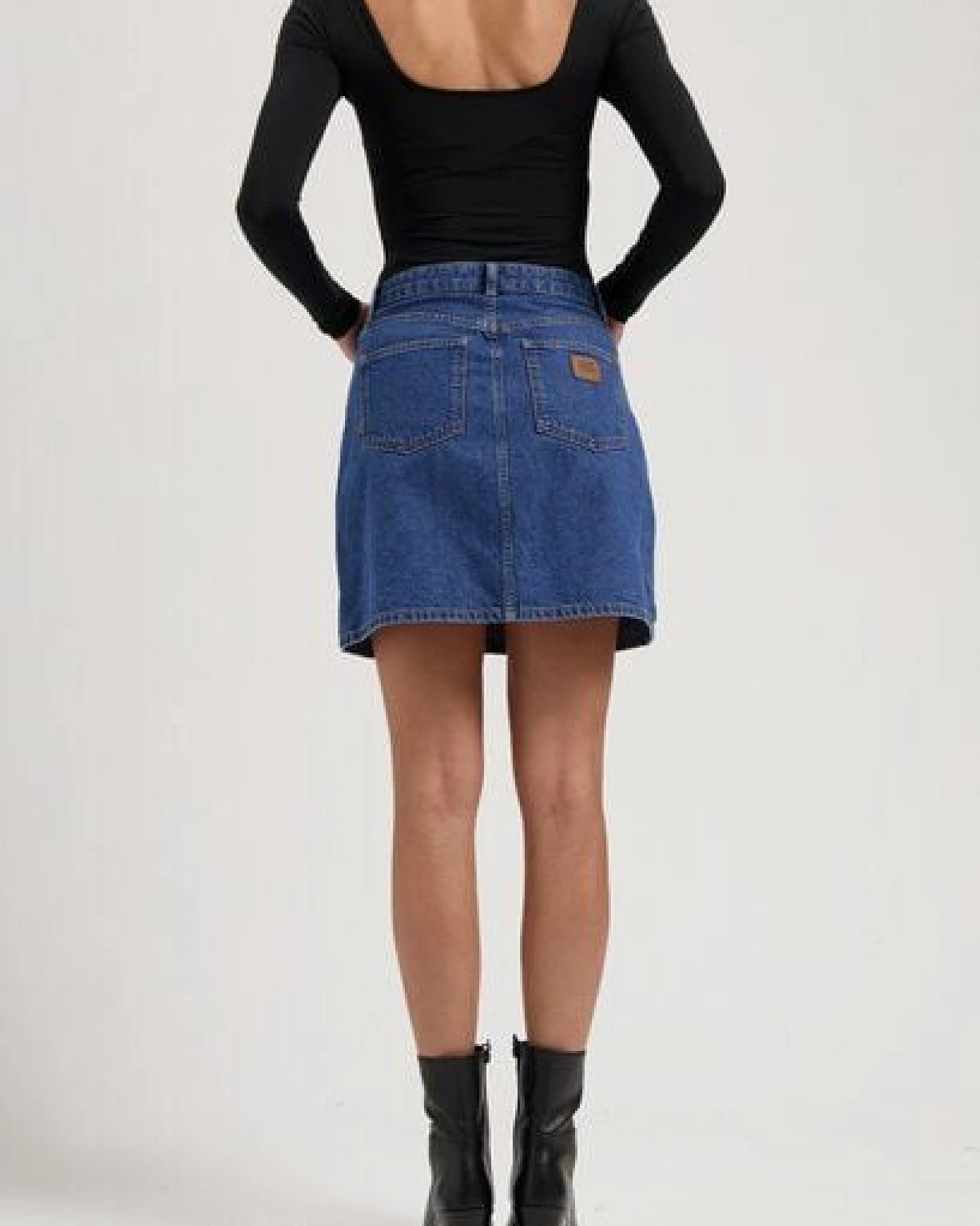 MUD Jeans Damen Rock "Audry - Medium Stone" – Ansicht 2