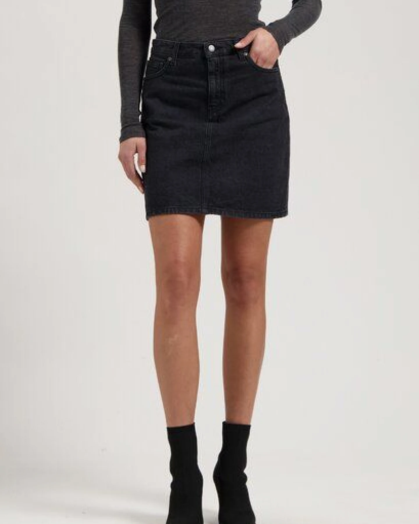 MUD Jeans Damen Rock "Audry - BlackDip" – Ansicht 4