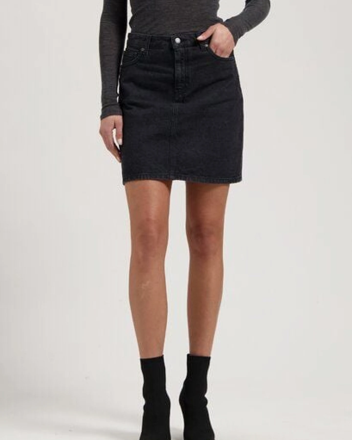 MUD Jeans Damen Rock "Audry - BlackDip" – Ansicht 4