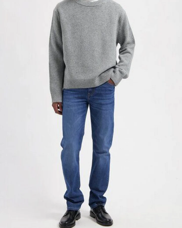 MUD Jeans Herren Jeans Straight Leg "Bryce - Authentic Indigo"