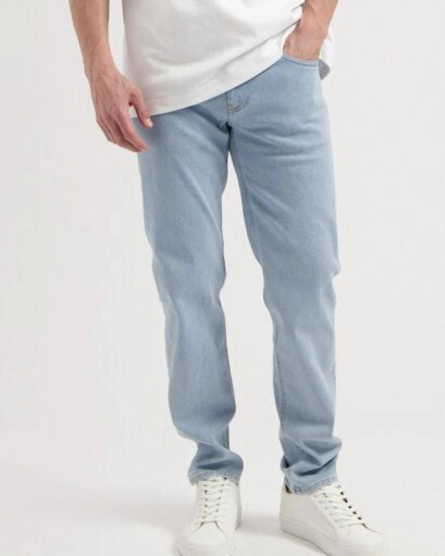 MUD Jeans Herren Jeans Tapered "Dunn - Light Stone" – Ansicht 4