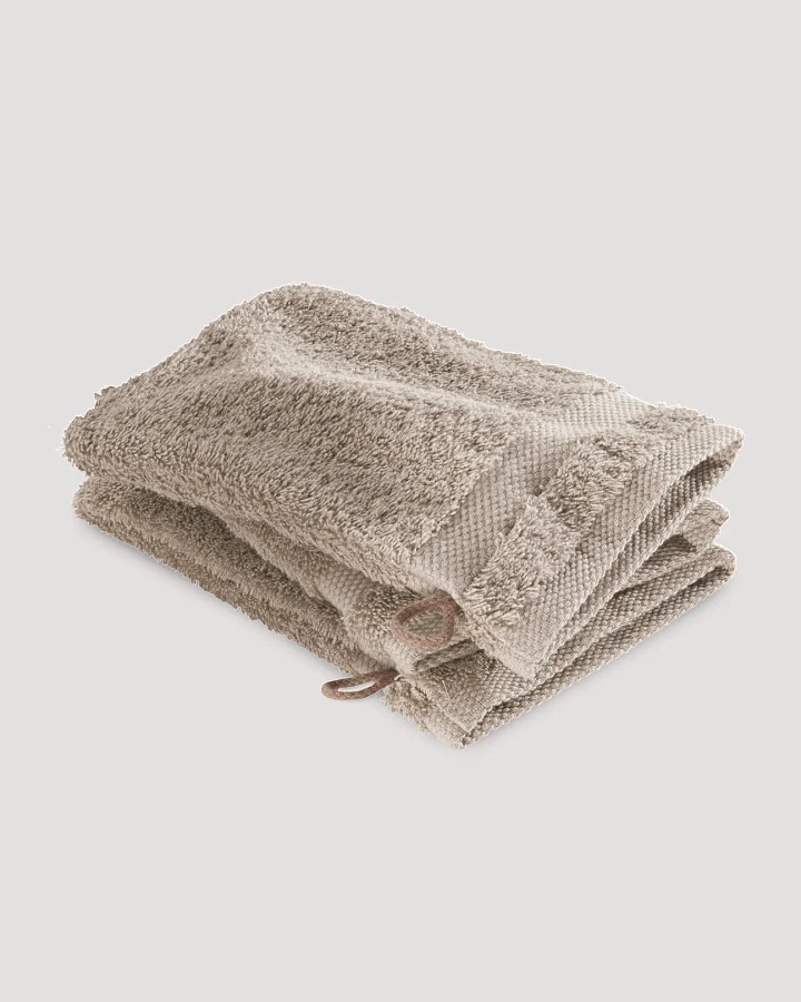 hessnatur Waschhandschuh im 3er-Pack aus Bio-Baumwolle - beige - Größe 15x20 cm