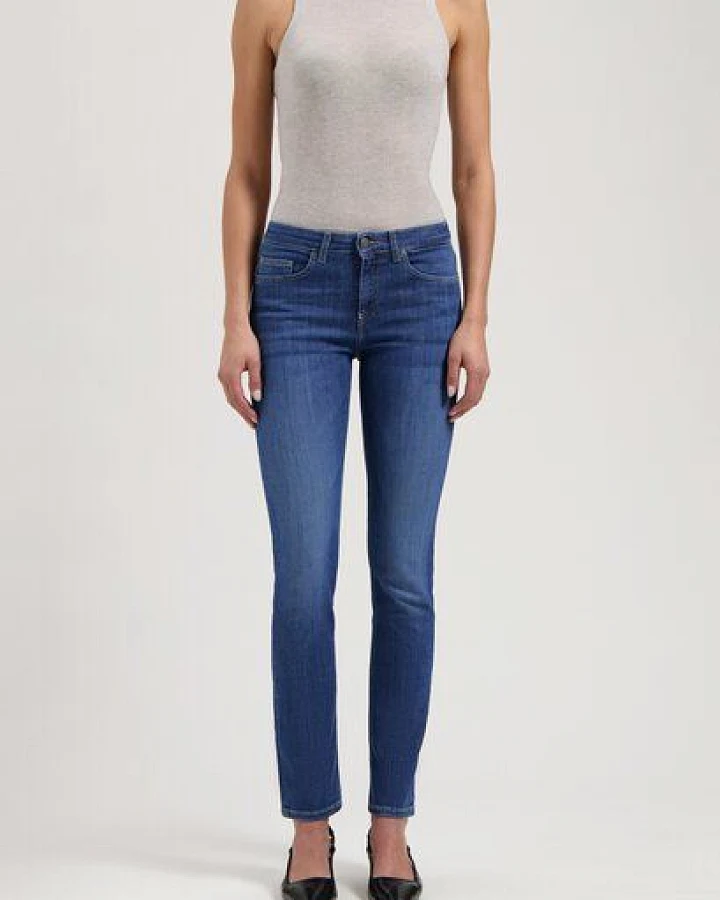 MUD Jeans Damen Jeans Slim Fit "Faye - Stone Indigo"